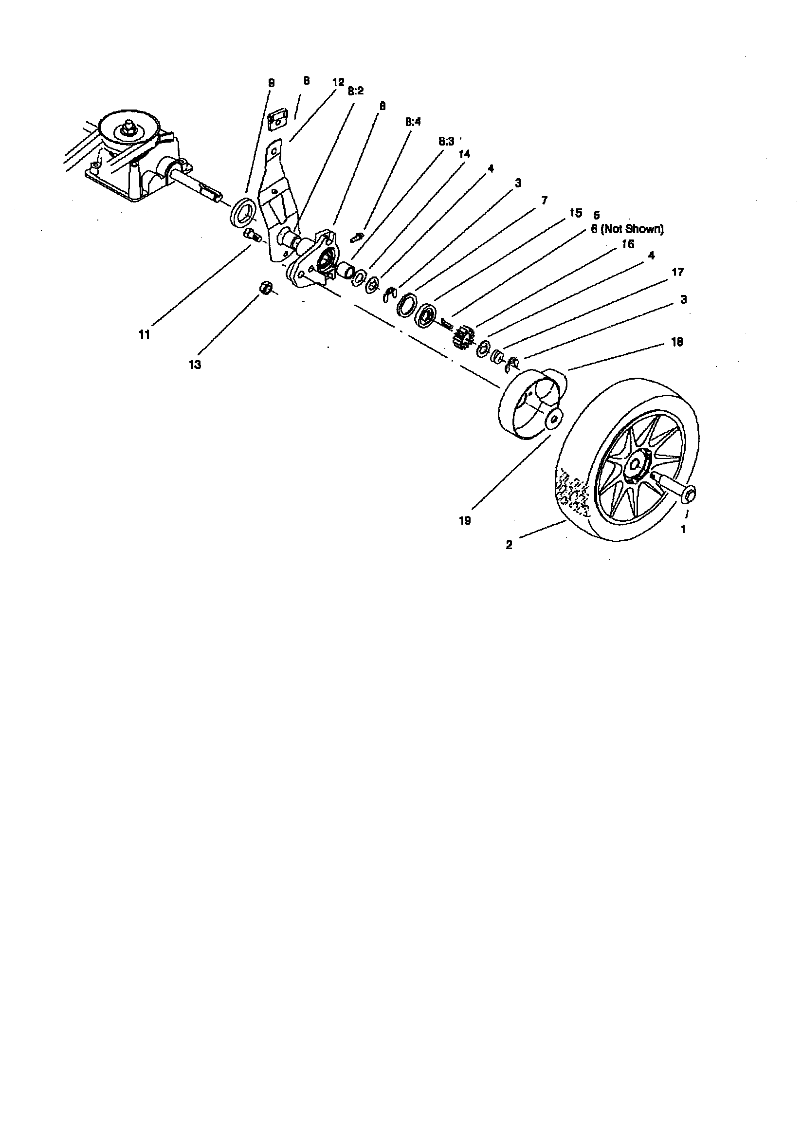 Lawn-Boy 10331-8900001 AND UP rear axle assembly diagram
