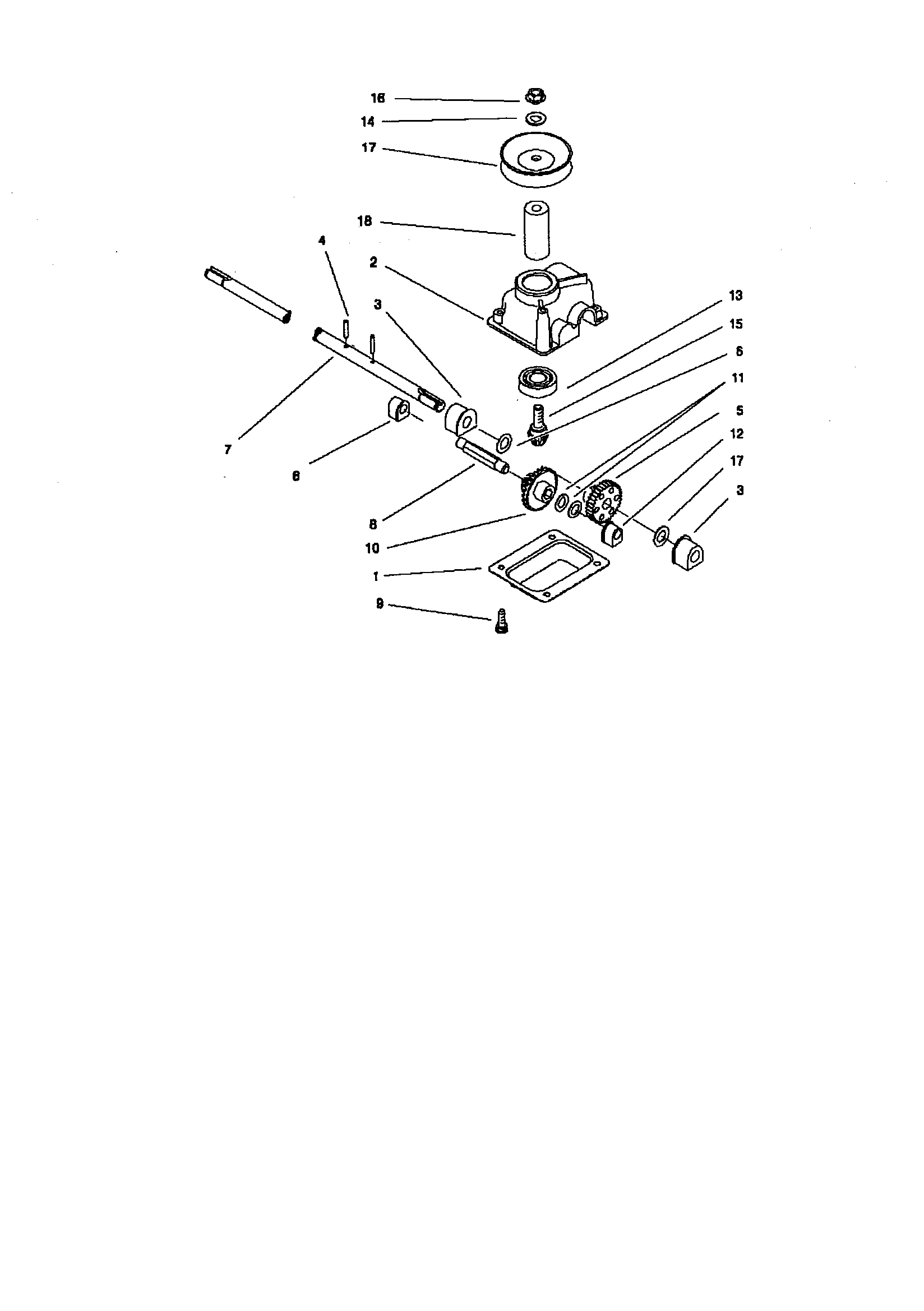 Lawn-Boy 10331-8900001 AND UP gear case assembly diagram