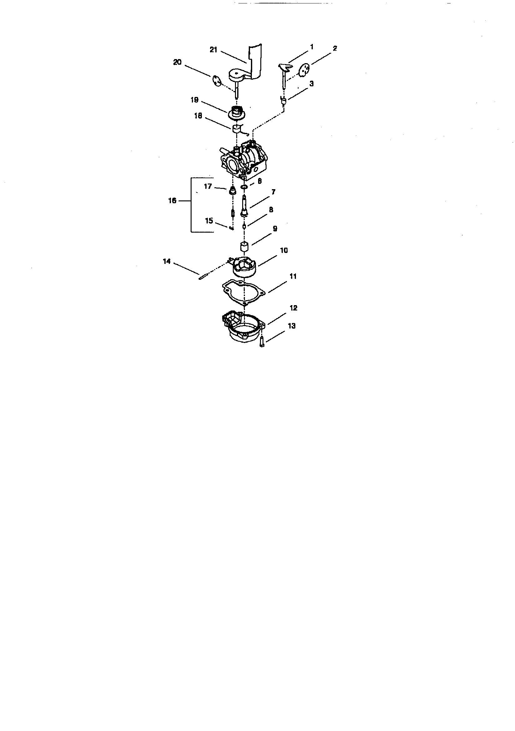 Lawn-Boy 10331-8900001 AND UP carburetor assembly diagram