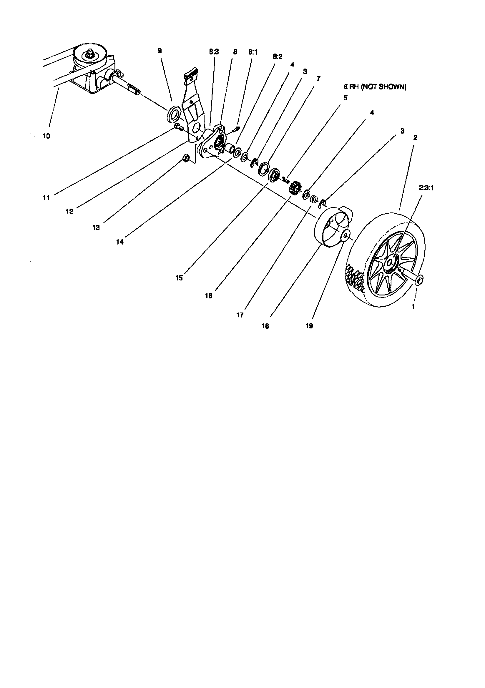 Lawn-Boy 10335-9900001 AND UP wheel assembly diagram