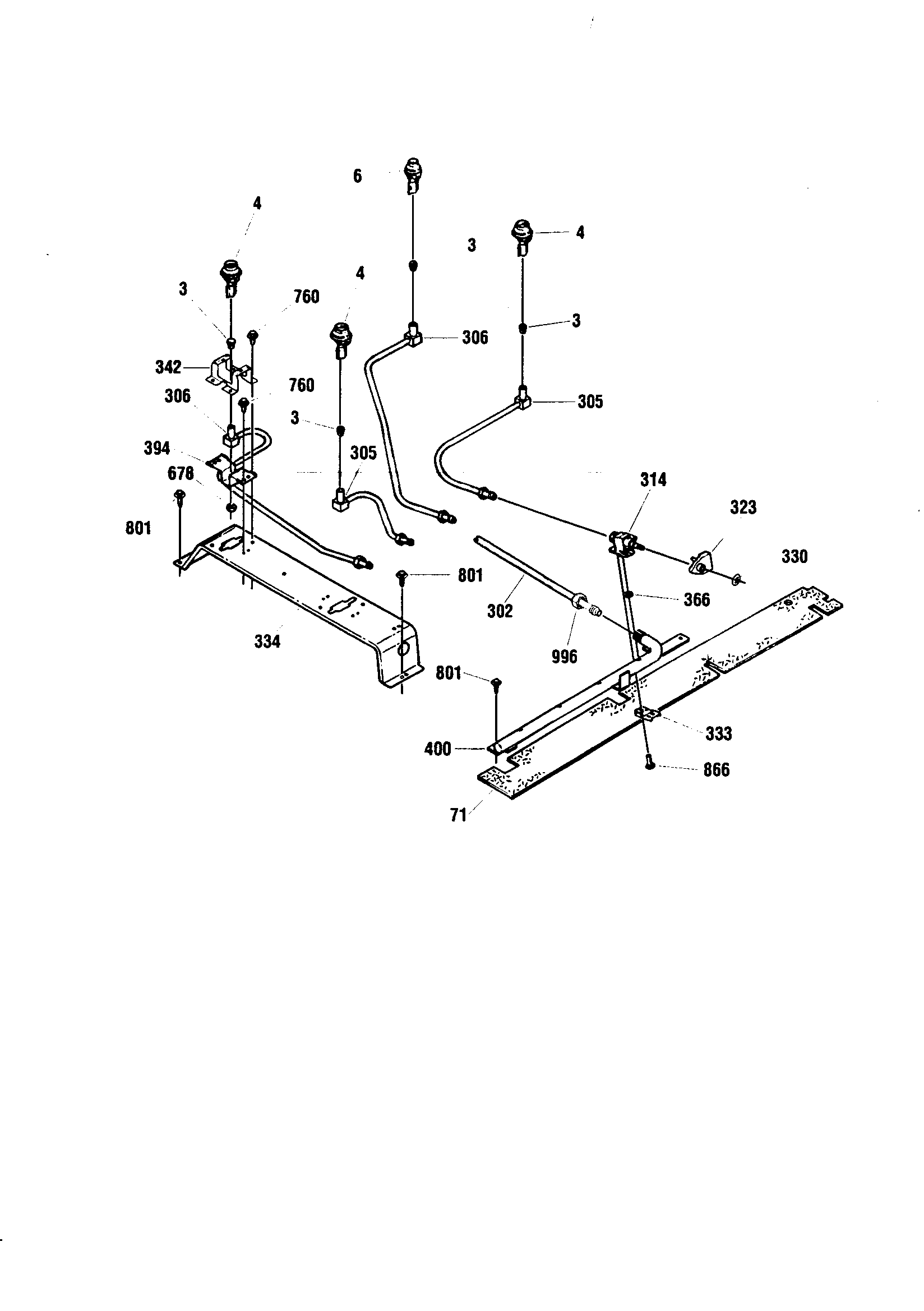 Kenmore 91136665893 top burner diagram