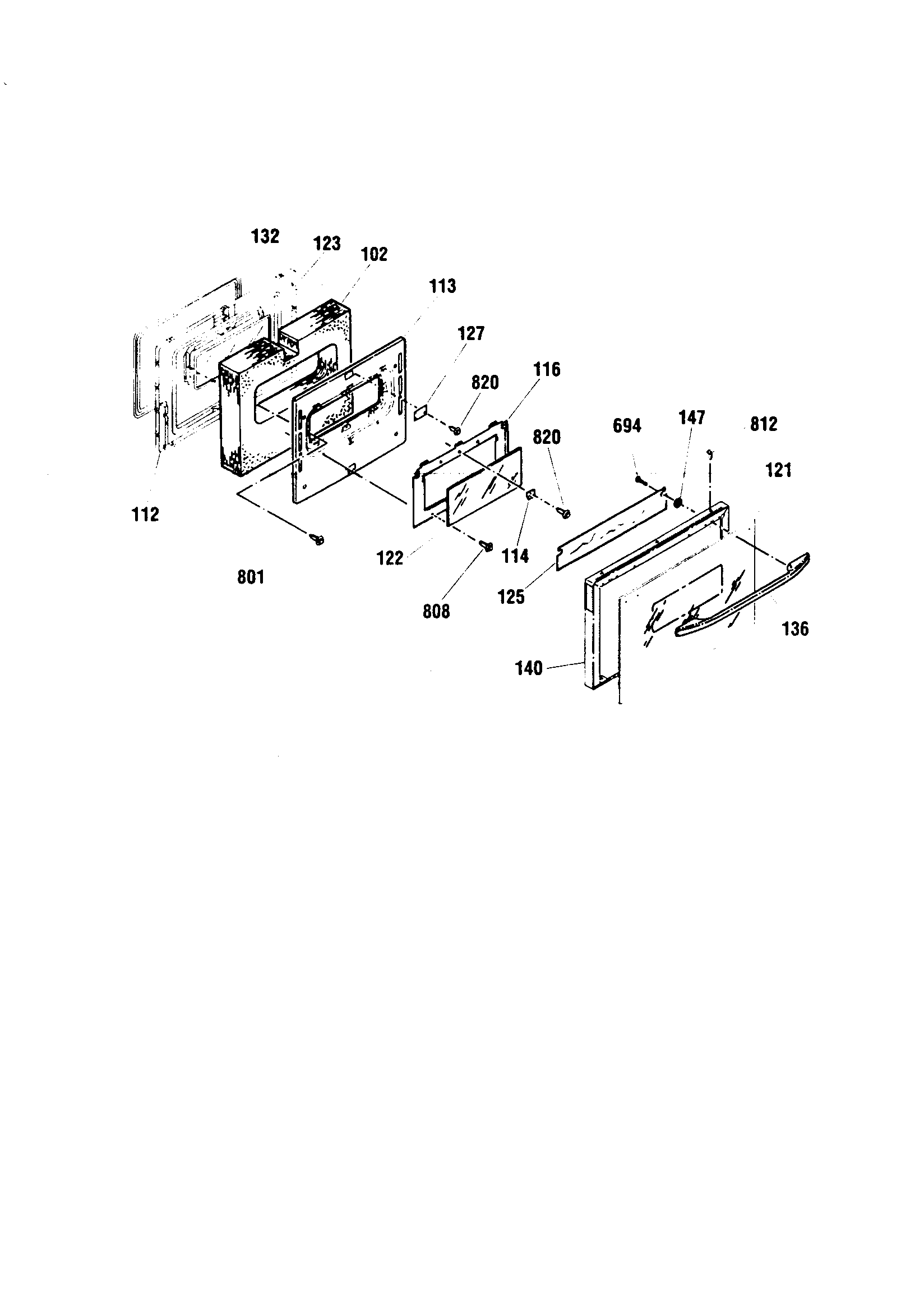 Kenmore 91136665893 door diagram