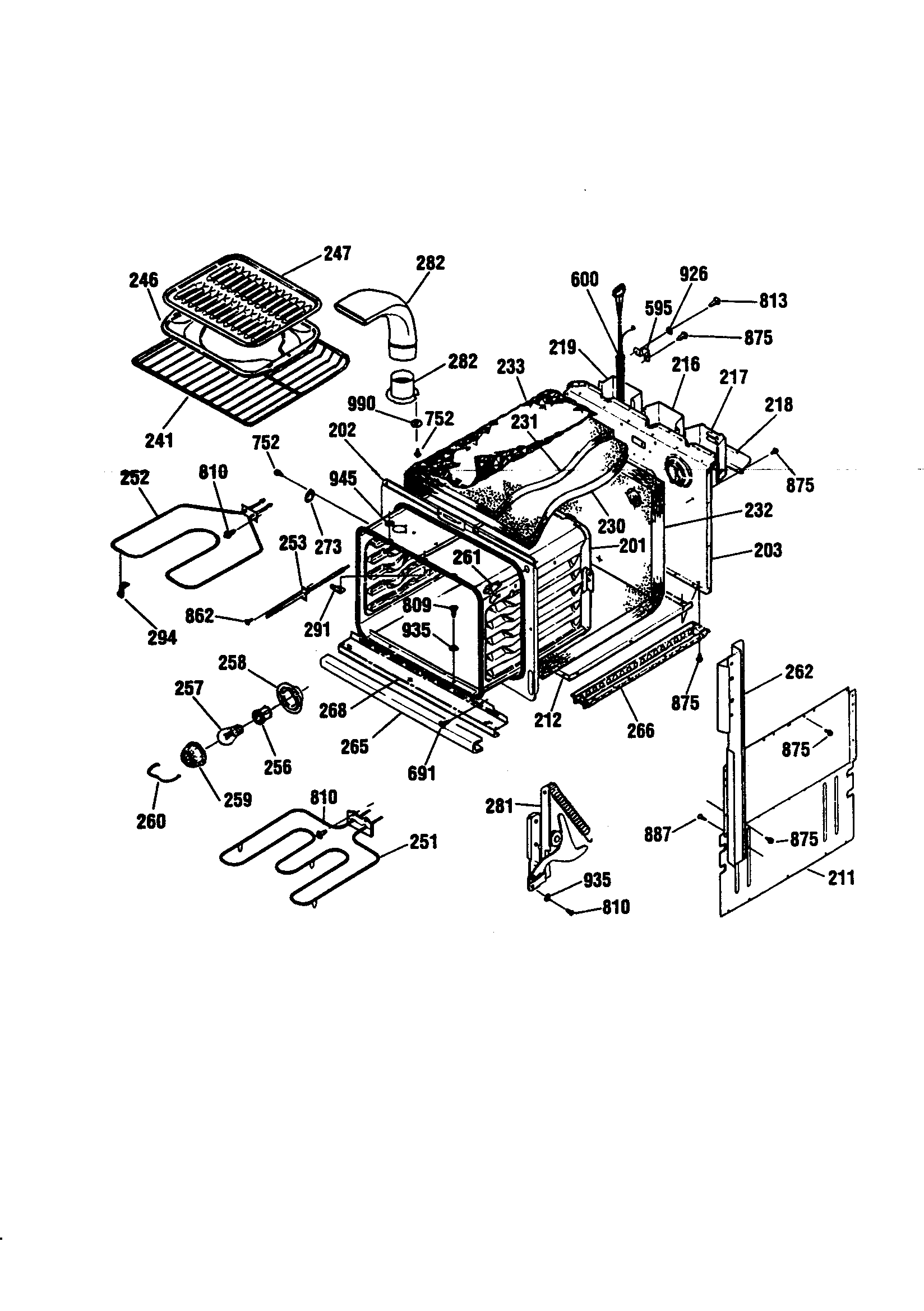 Kenmore 91147486890 body diagram