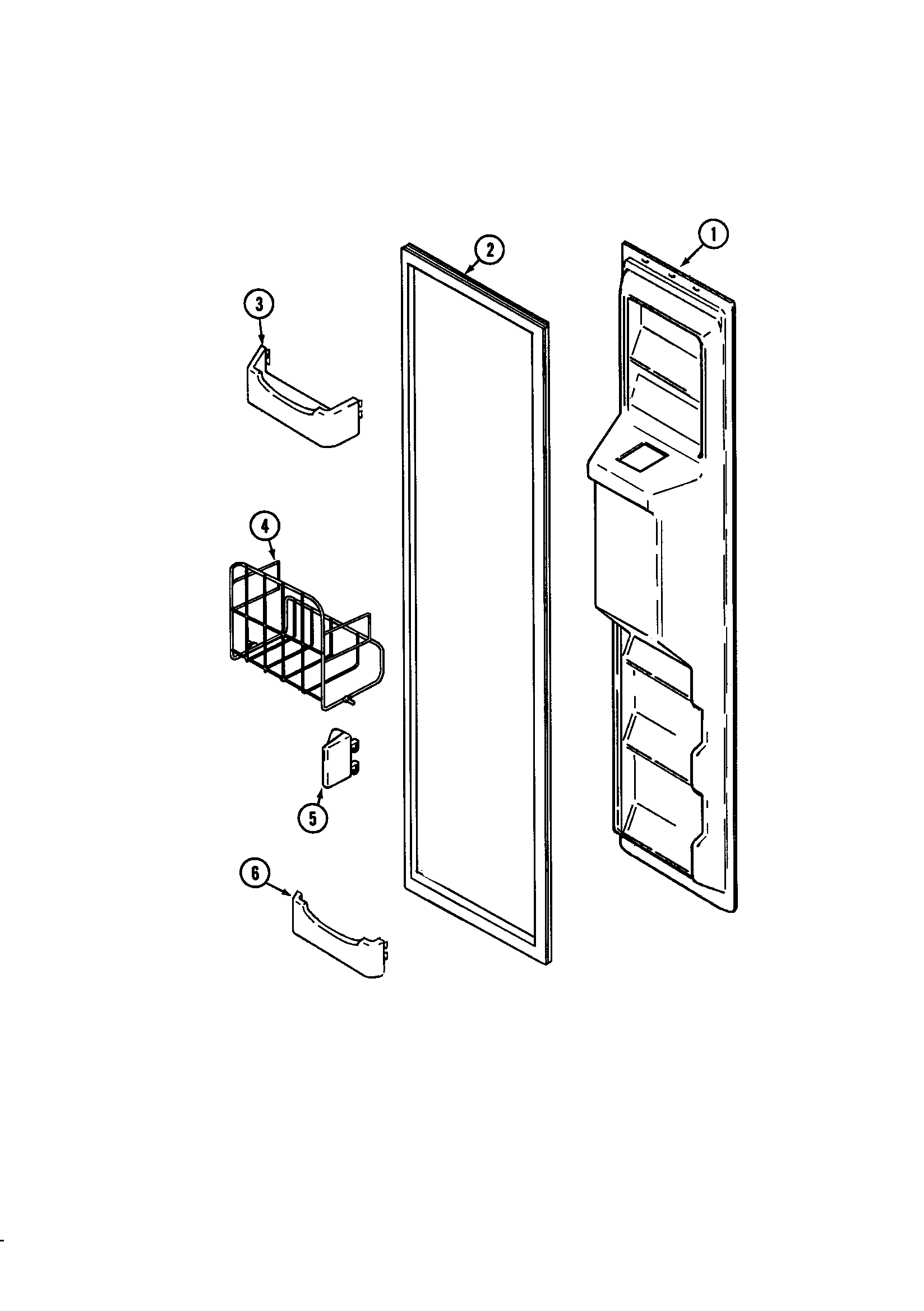 Jenn-Air JCD2289AEF freezer inner door diagram