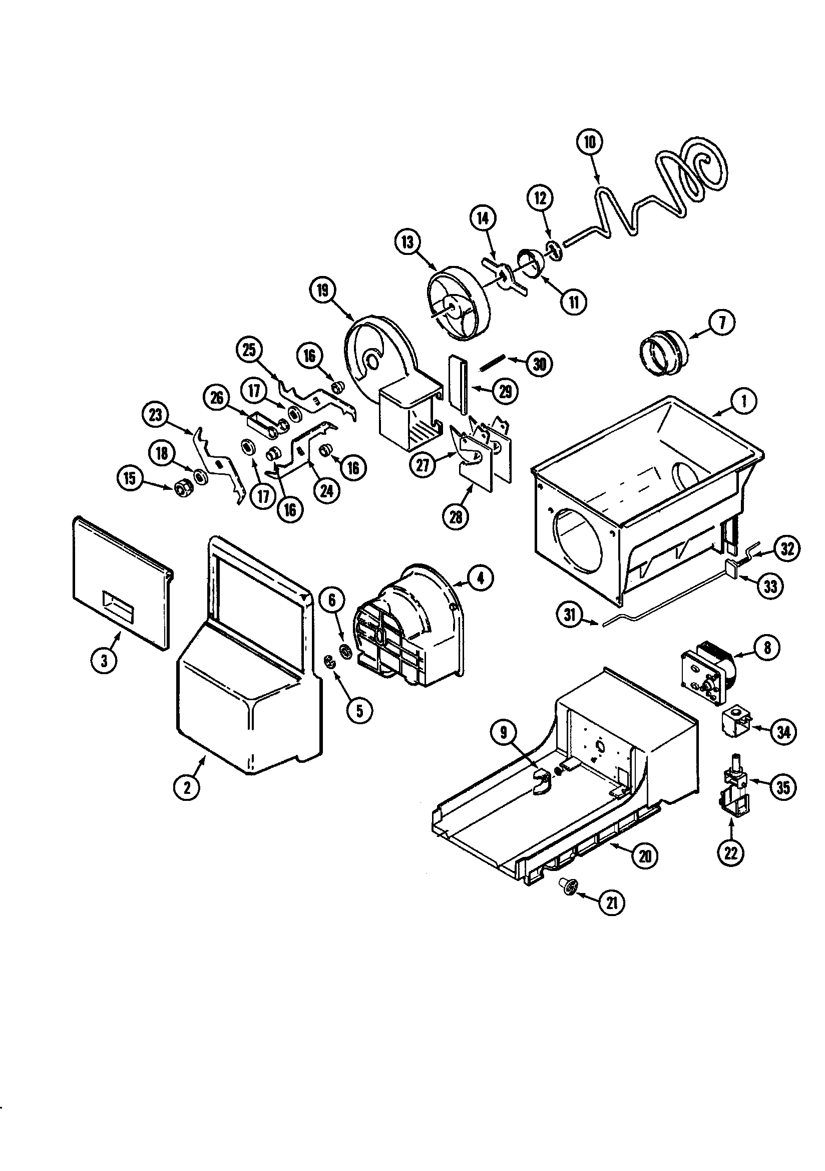 Jenn-Air JCD2289AEF ice bin diagram