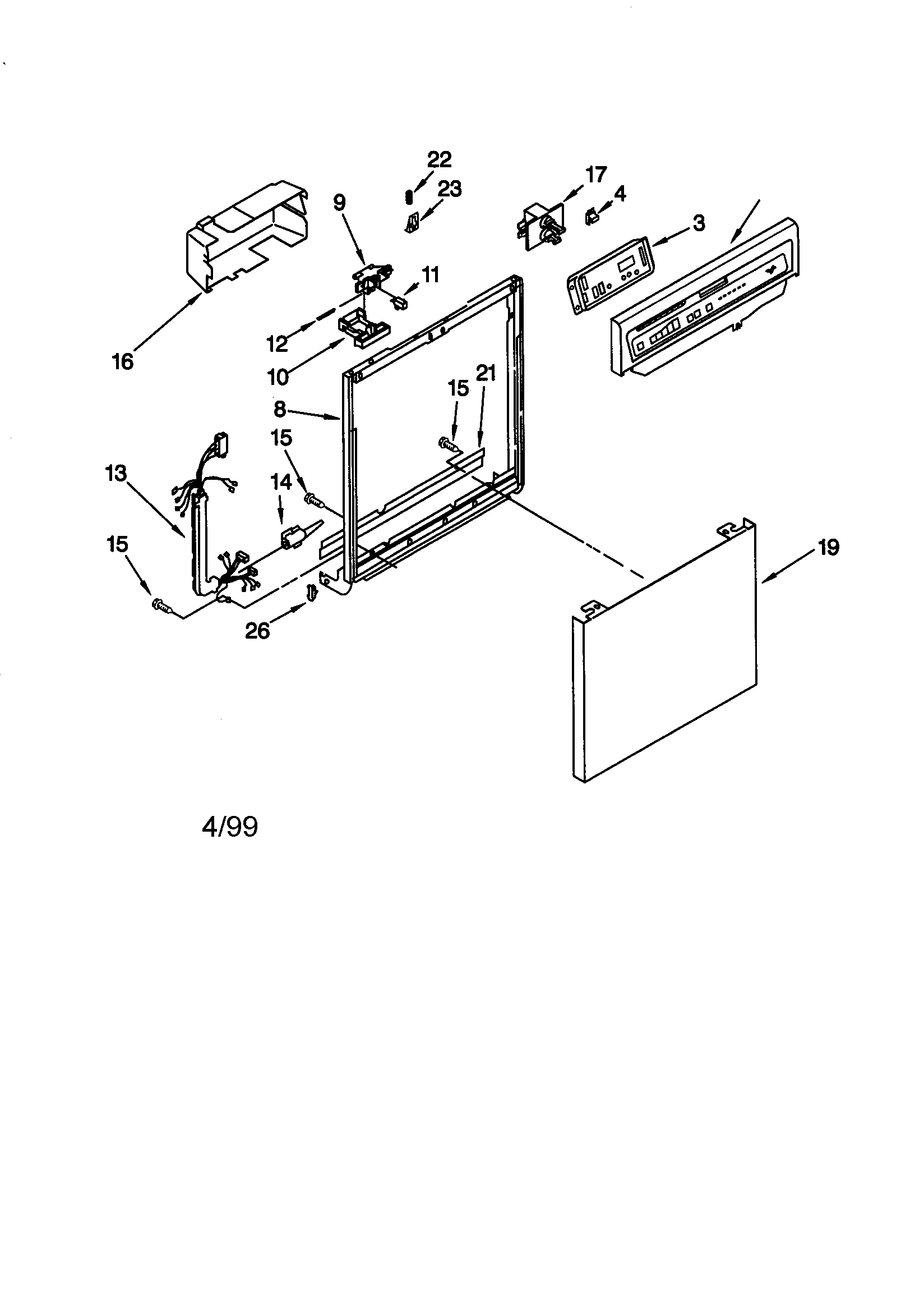 Whirlpool GU980SCGS2 frame and console diagram