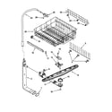 Whirlpool GU980SCGS2 upper dishrack and water feed diagram