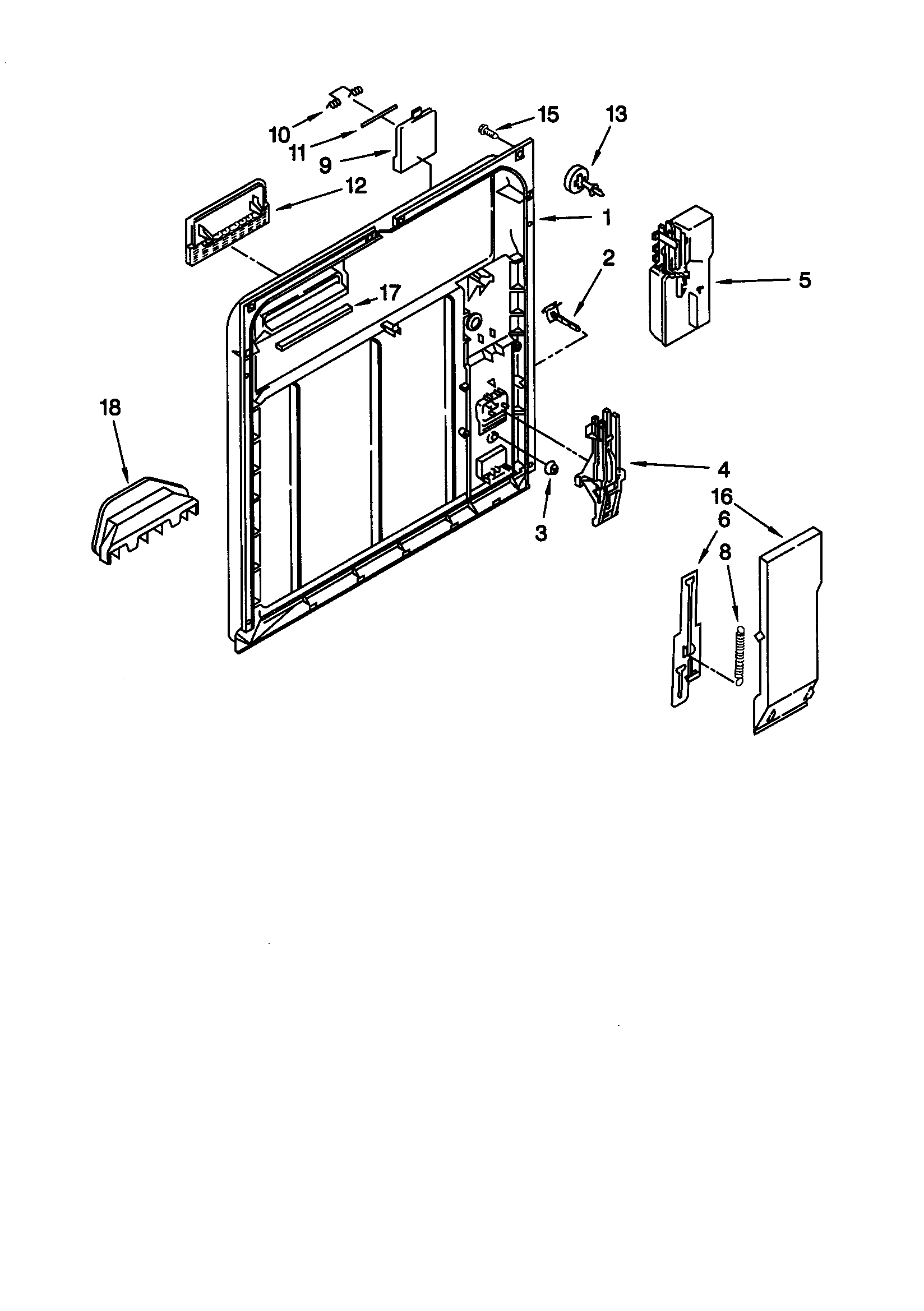 Whirlpool DP920PFGY2 inner door diagram