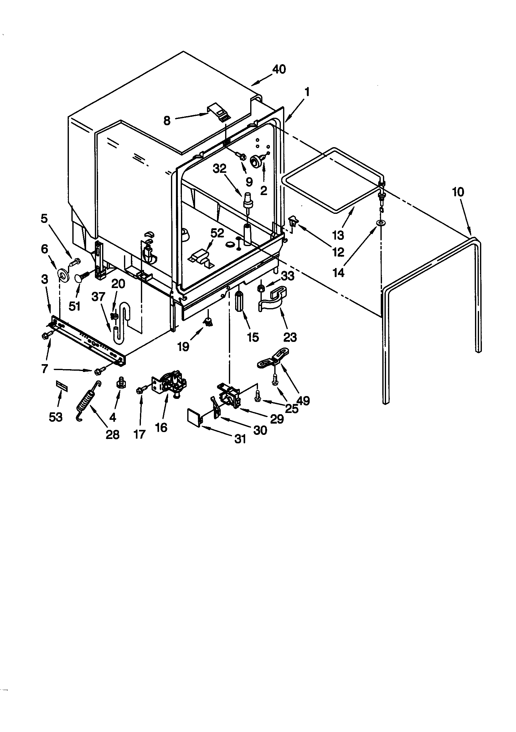 Whirlpool DP920PFGY2 tub assembly diagram