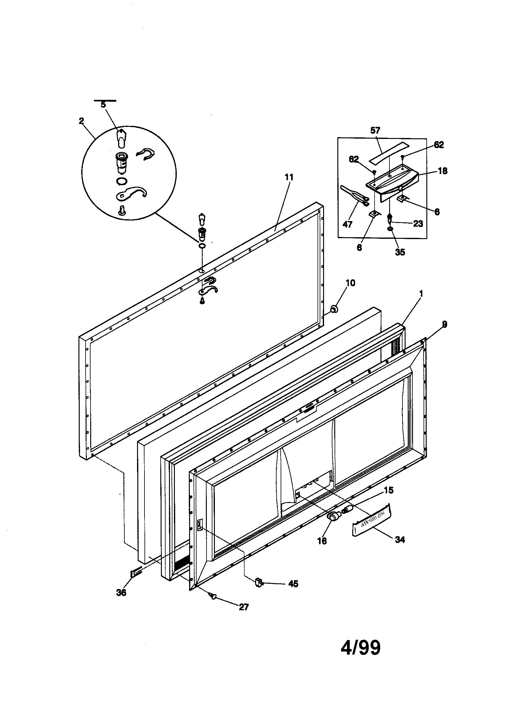Kenmore 25319531990 door diagram