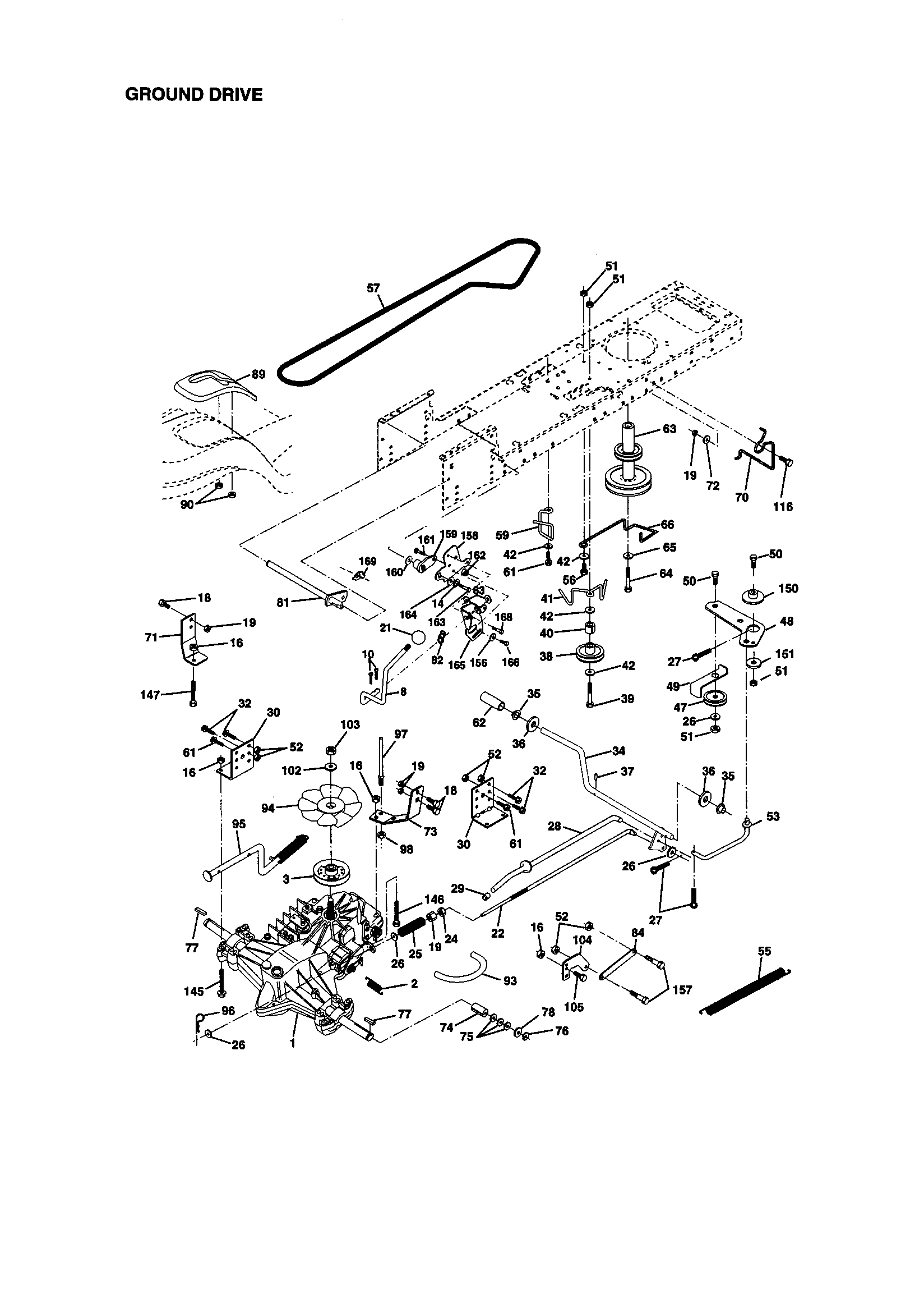 Craftsman 917270823 ground drive diagram