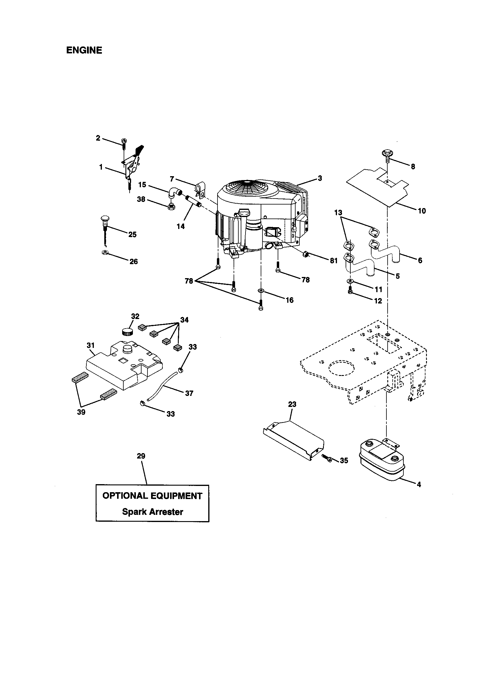Craftsman 917270823 engine diagram