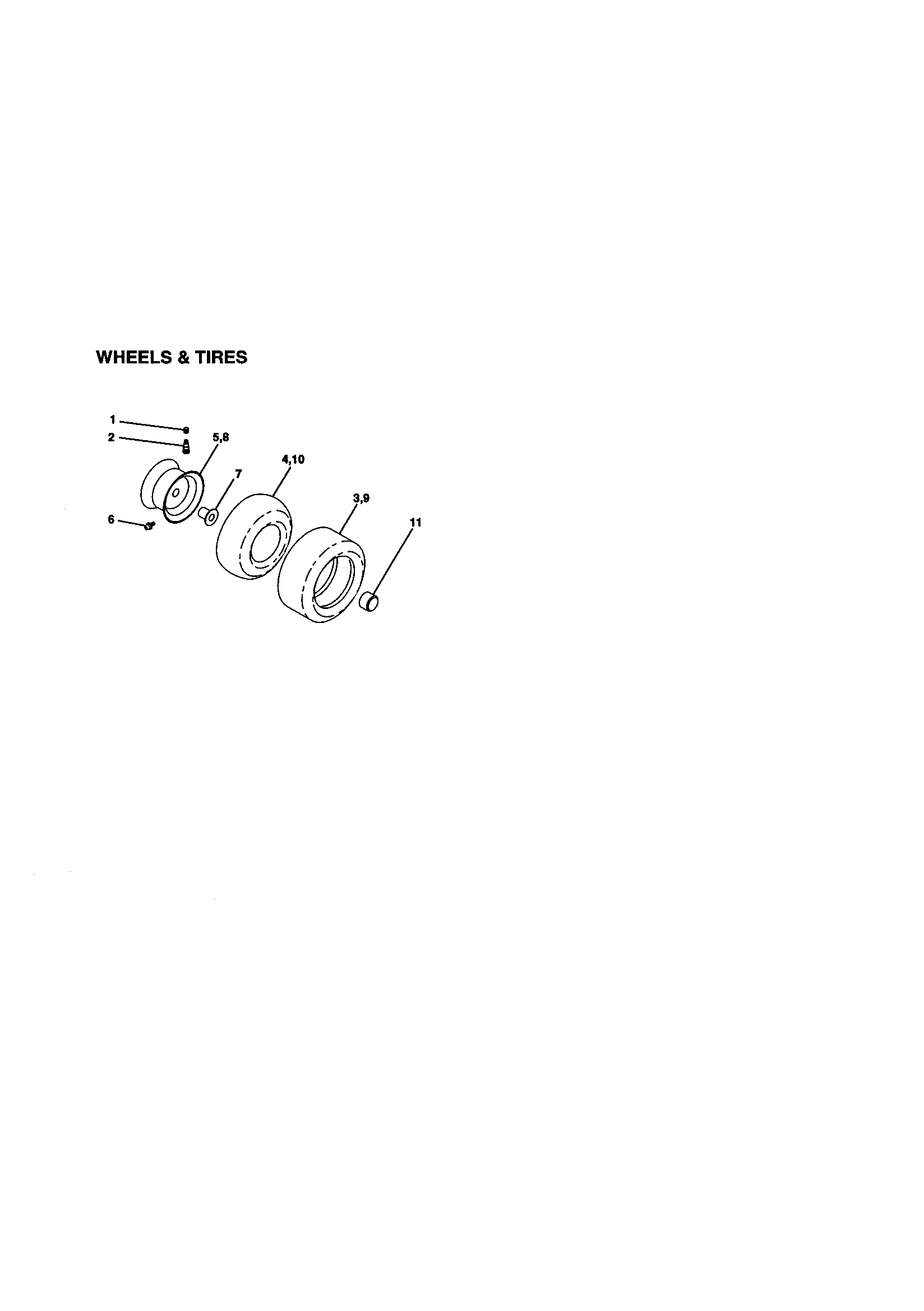Craftsman 917270823 wheels and tires diagram