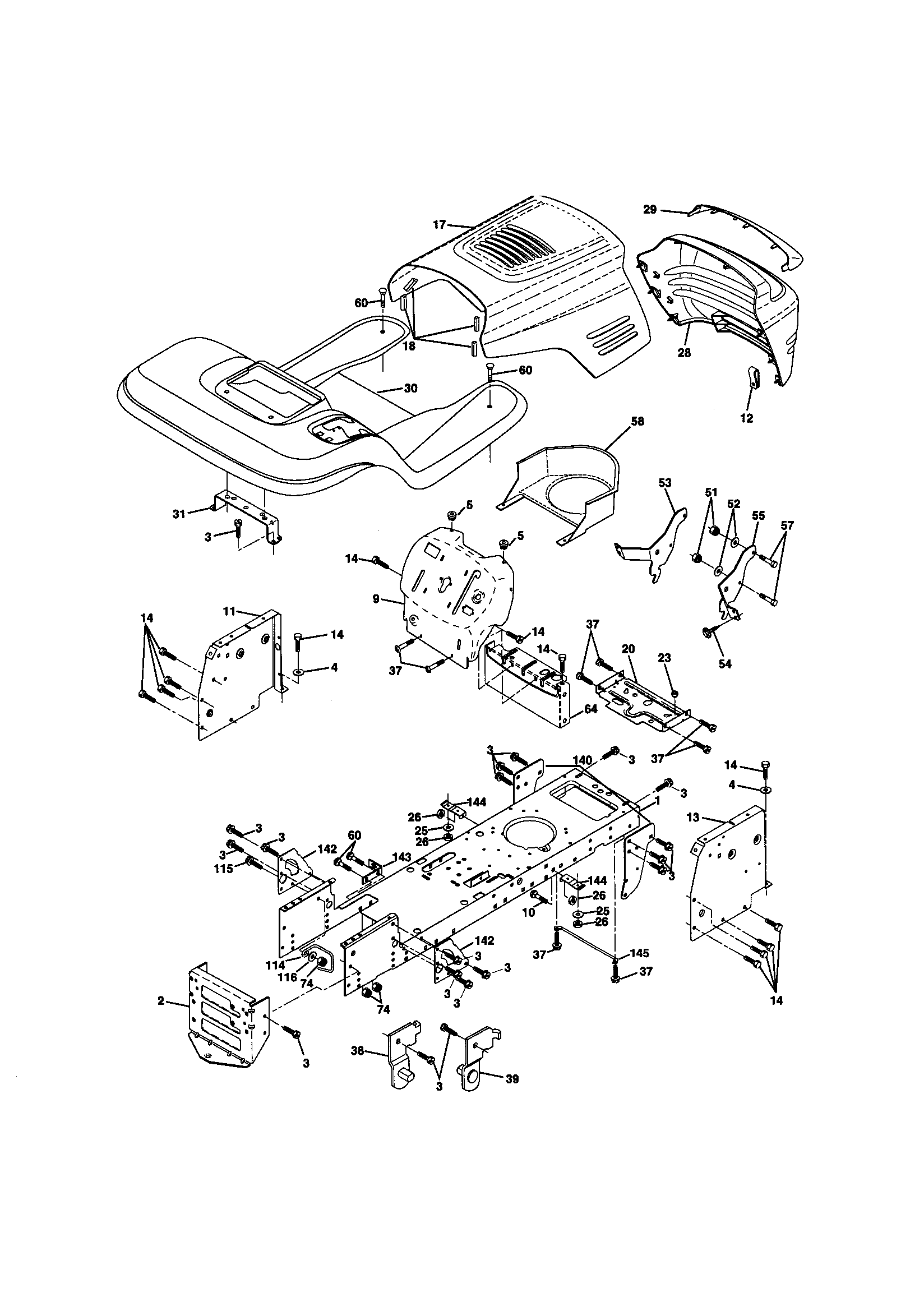 Craftsman 917270774 chassis and enclosures diagram