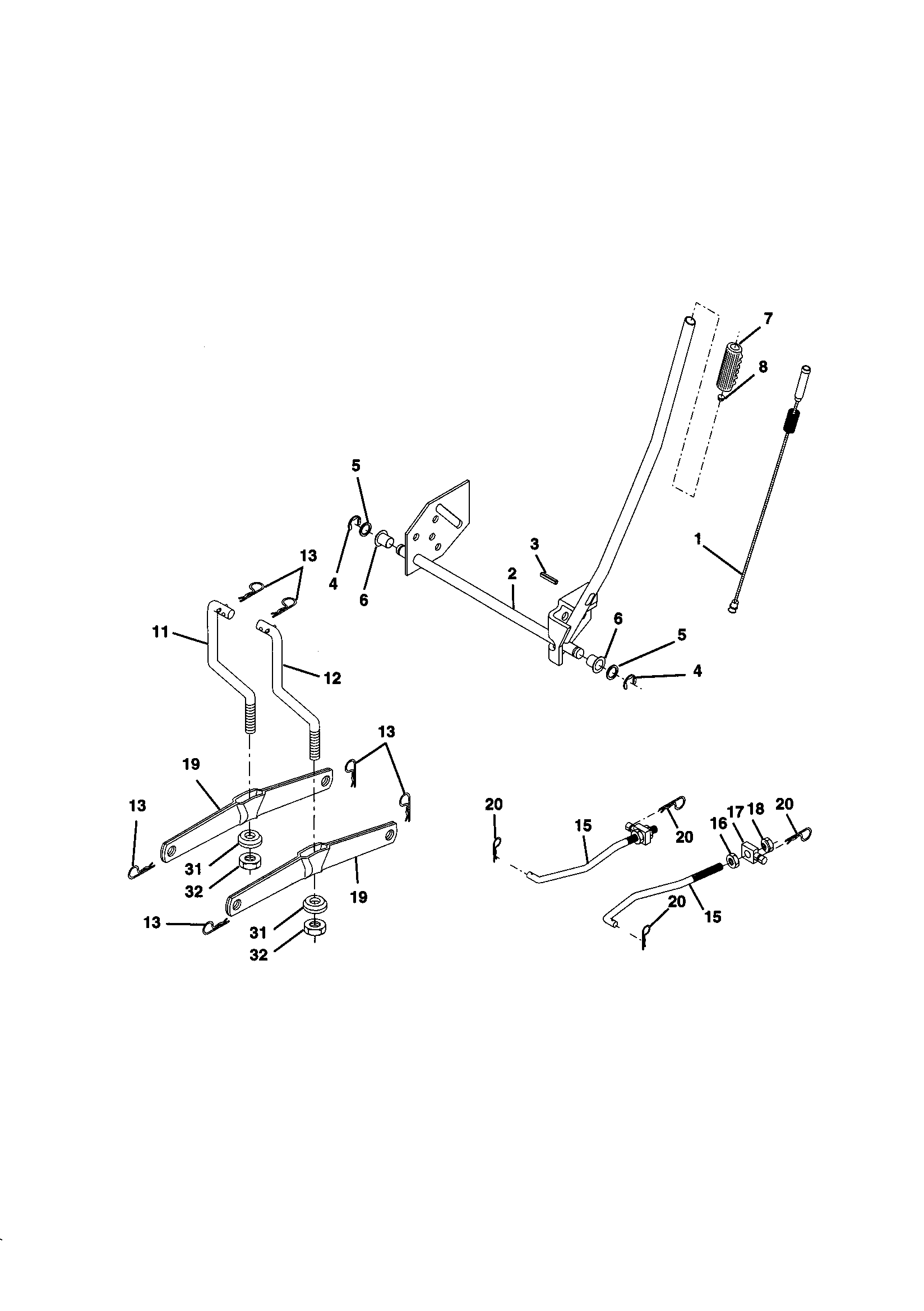 Craftsman 917270774 lift assembly diagram