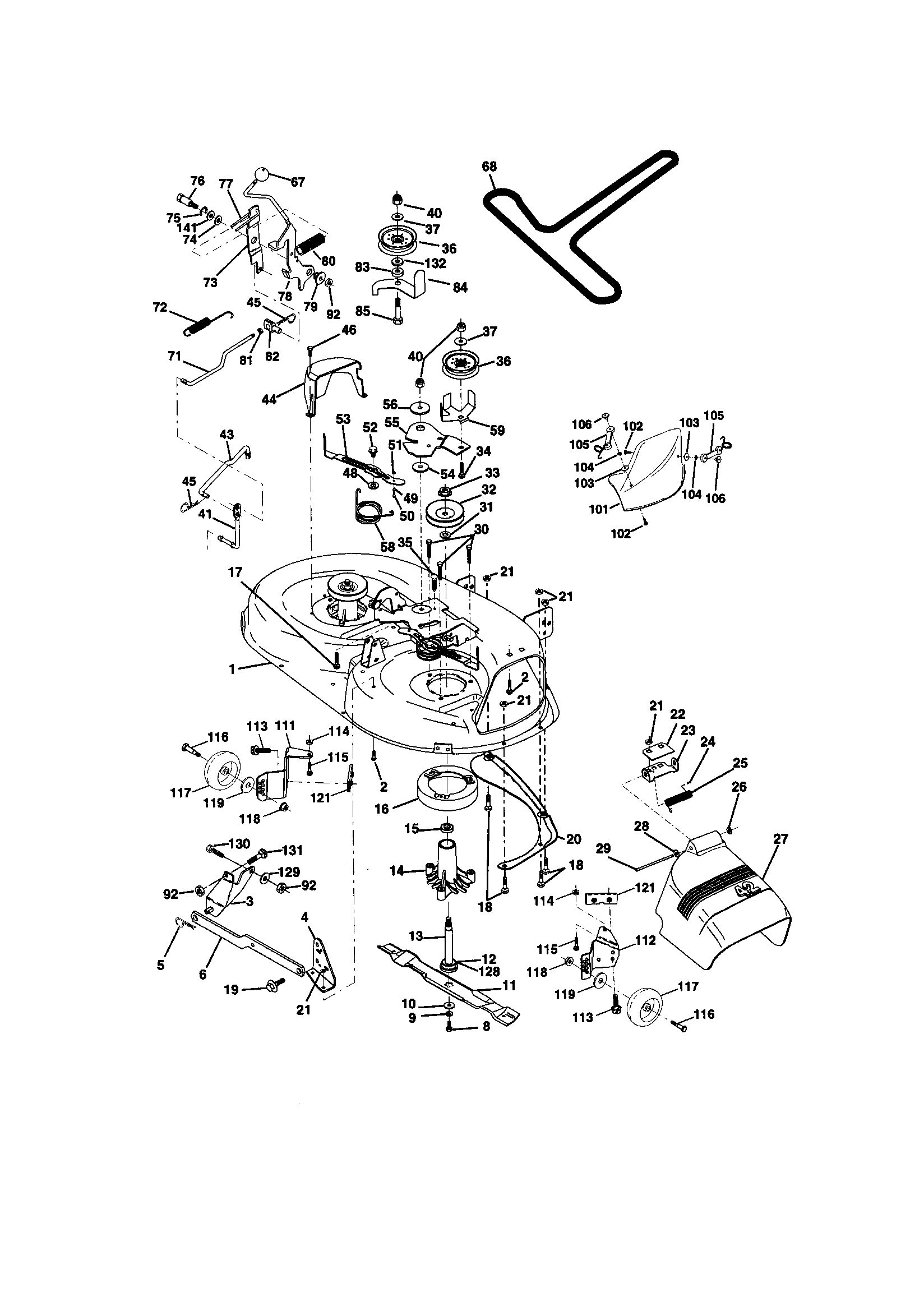 Craftsman 917270774 mower deck diagram