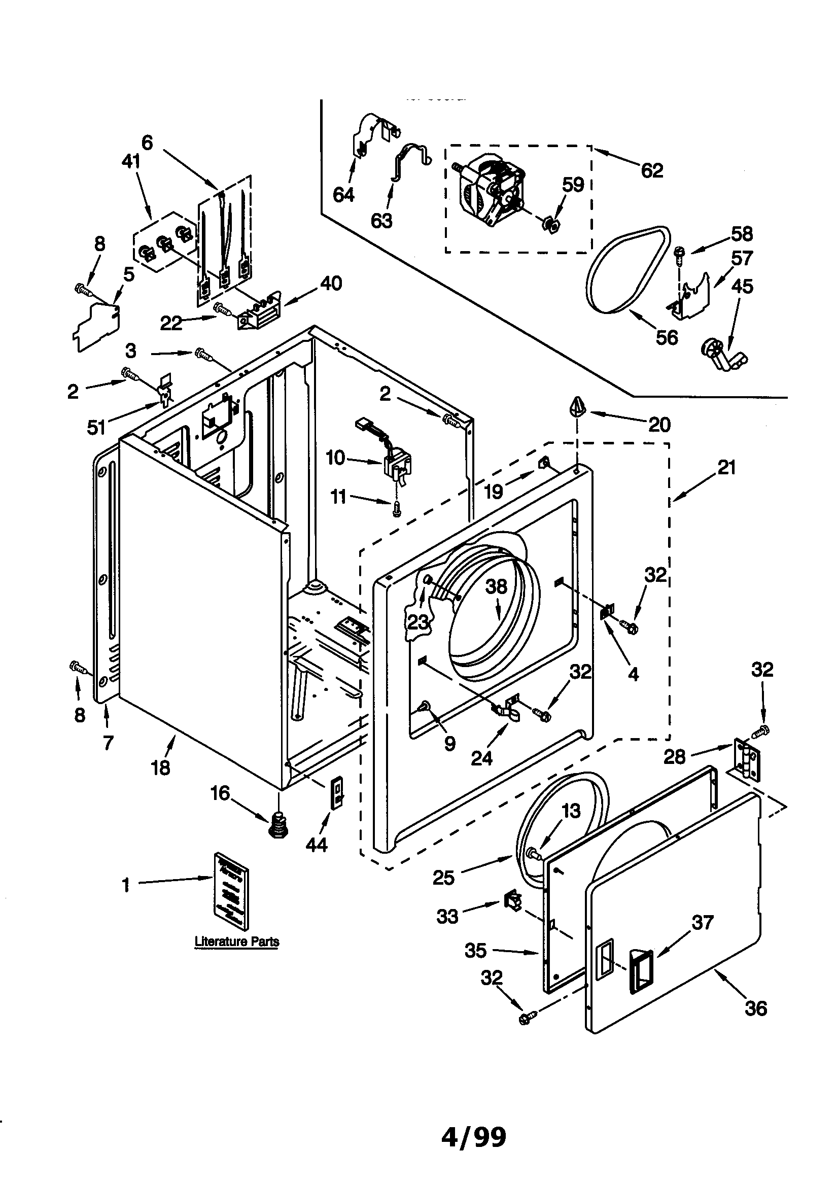 Kenmore 11060202990 cabinet diagram