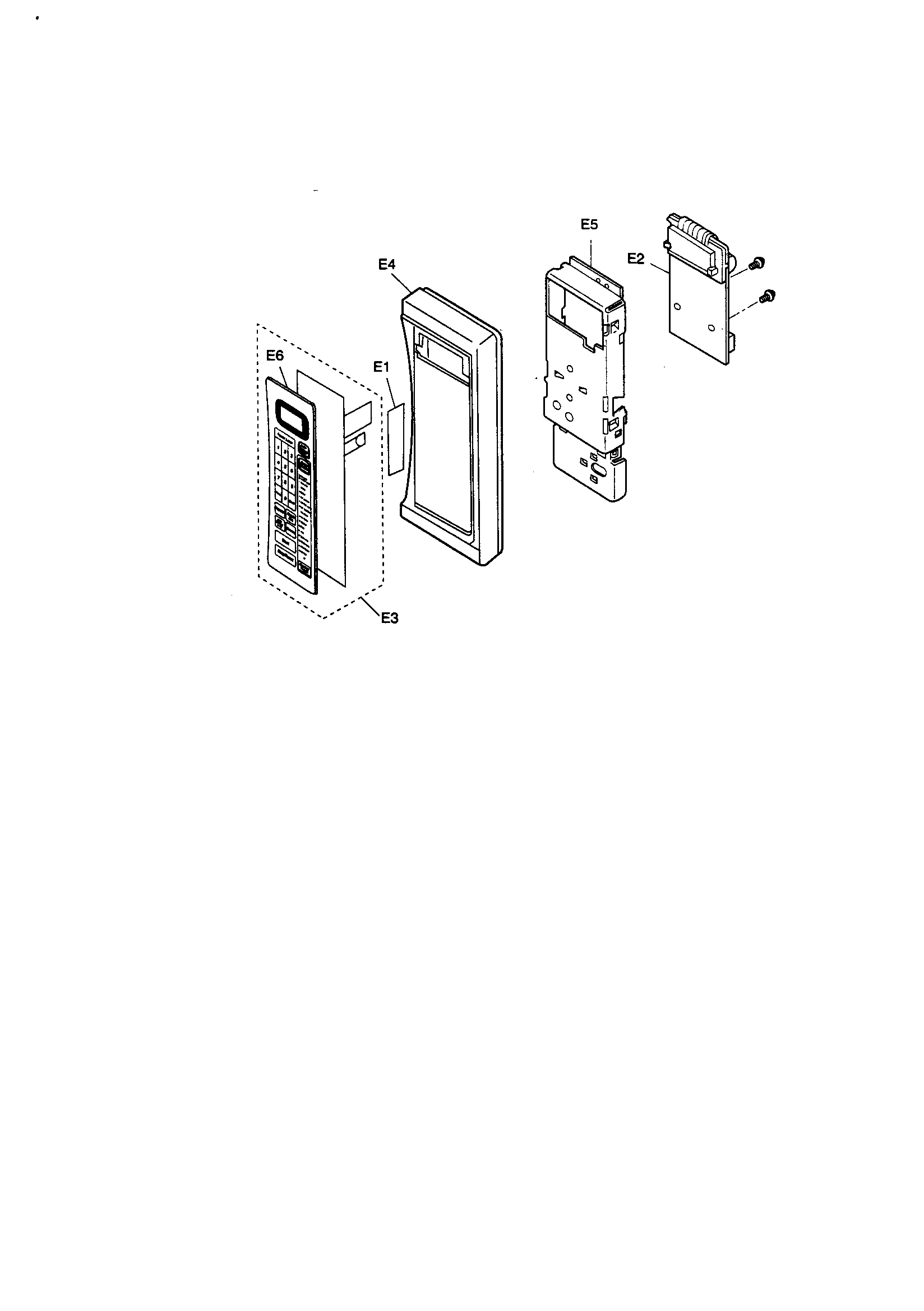 Panasonic NN-L639WA escutcheon base assembly diagram
