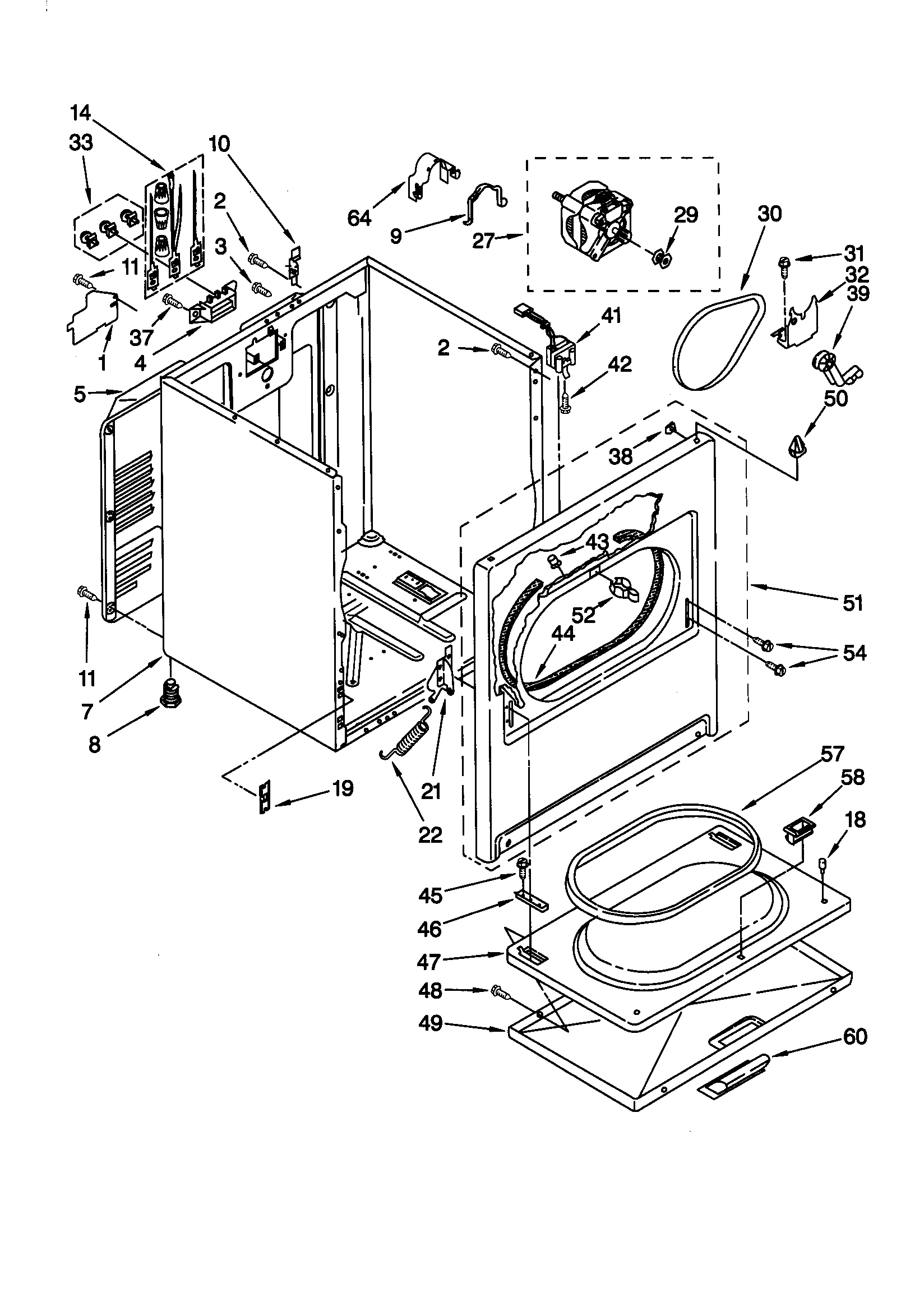 Kenmore 11060622990 cabinet diagram
