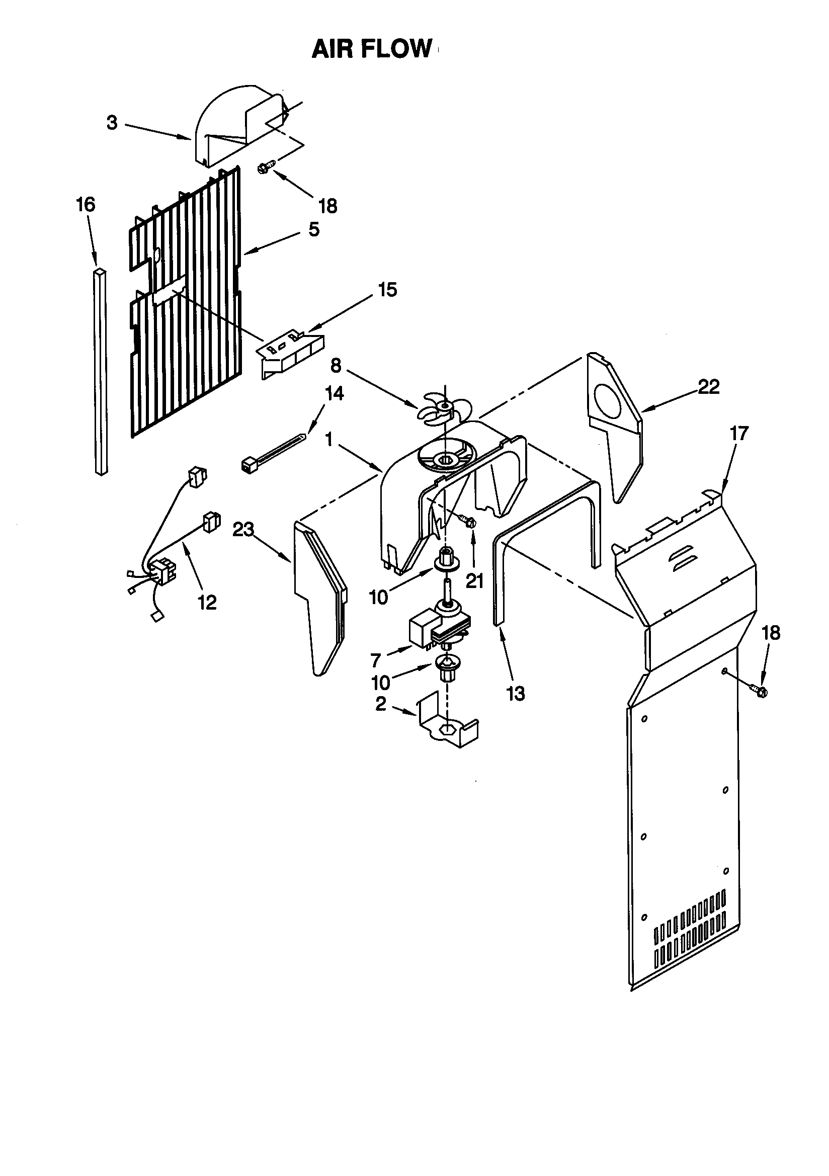 Kenmore 10659589990 air flow diagram