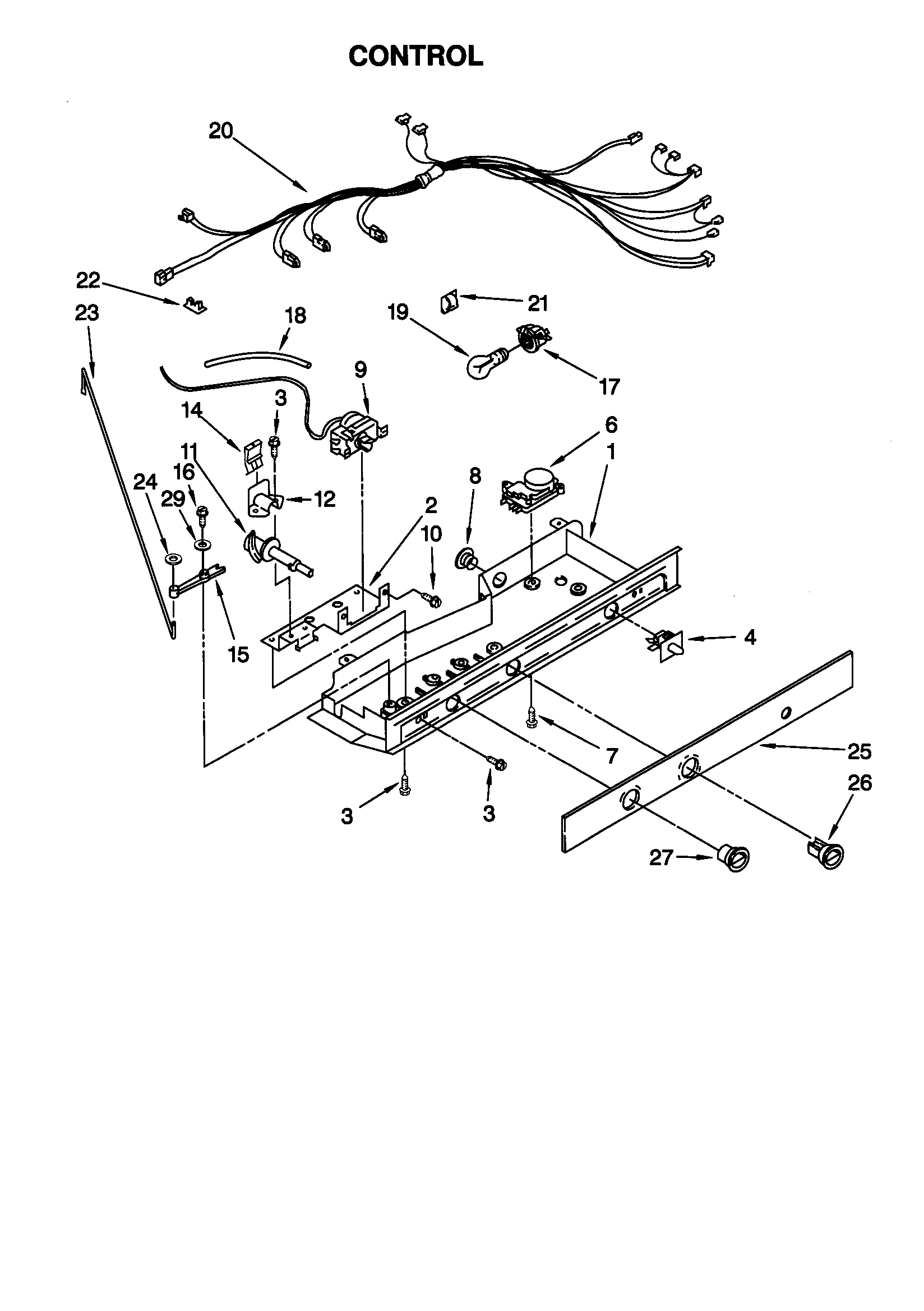 Kenmore 10659589990 control diagram