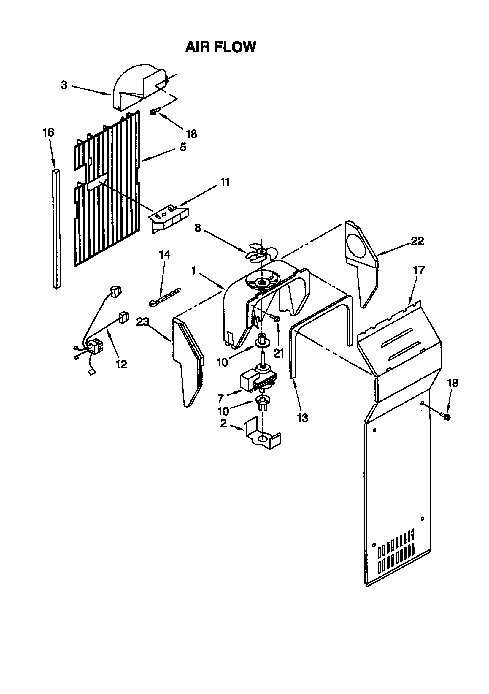 Kenmore 10659789990 air flow diagram