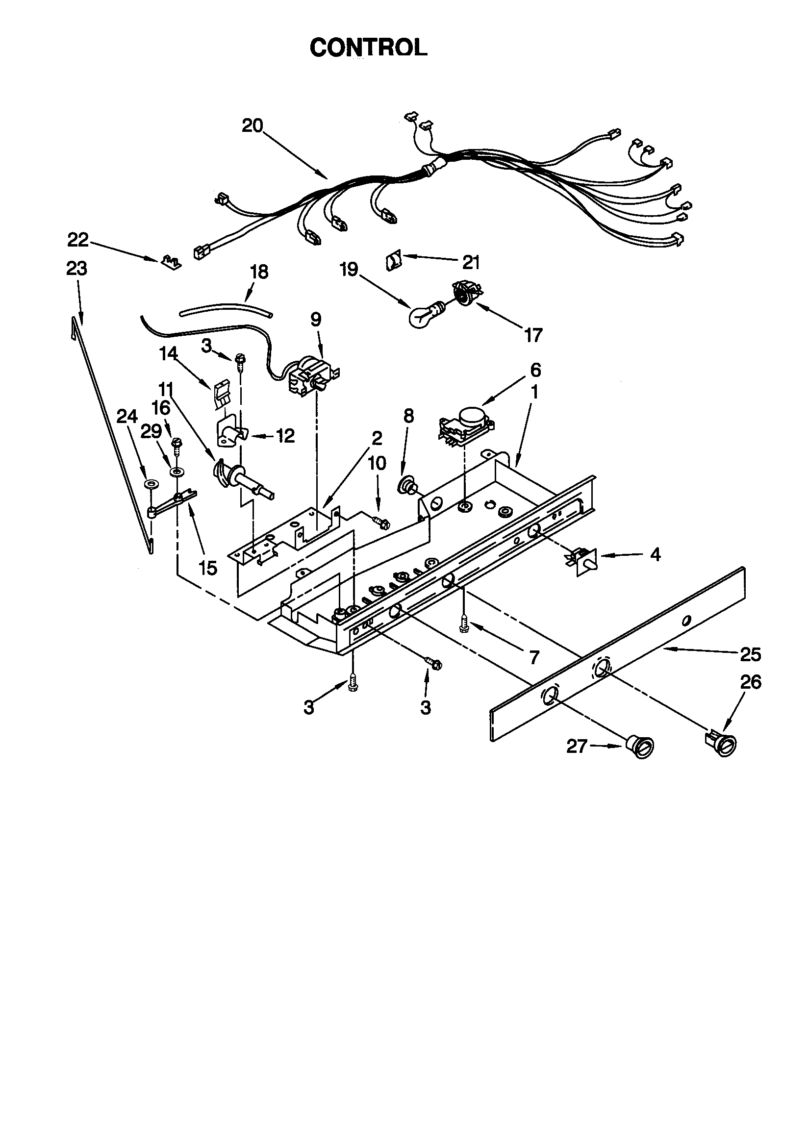 Kenmore 10659789990 control diagram