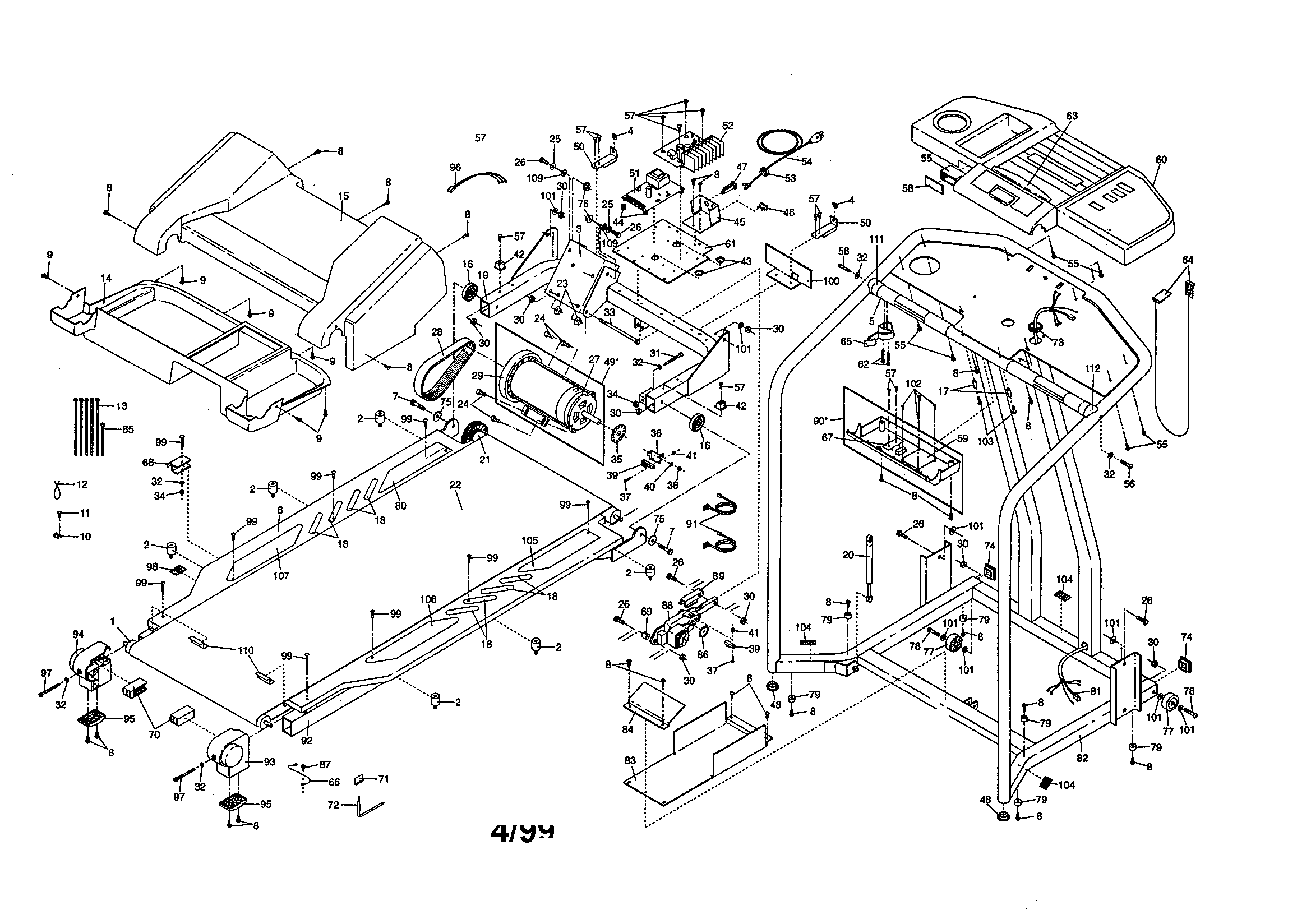 HealthRider HRTL14981 replacement parts diagram