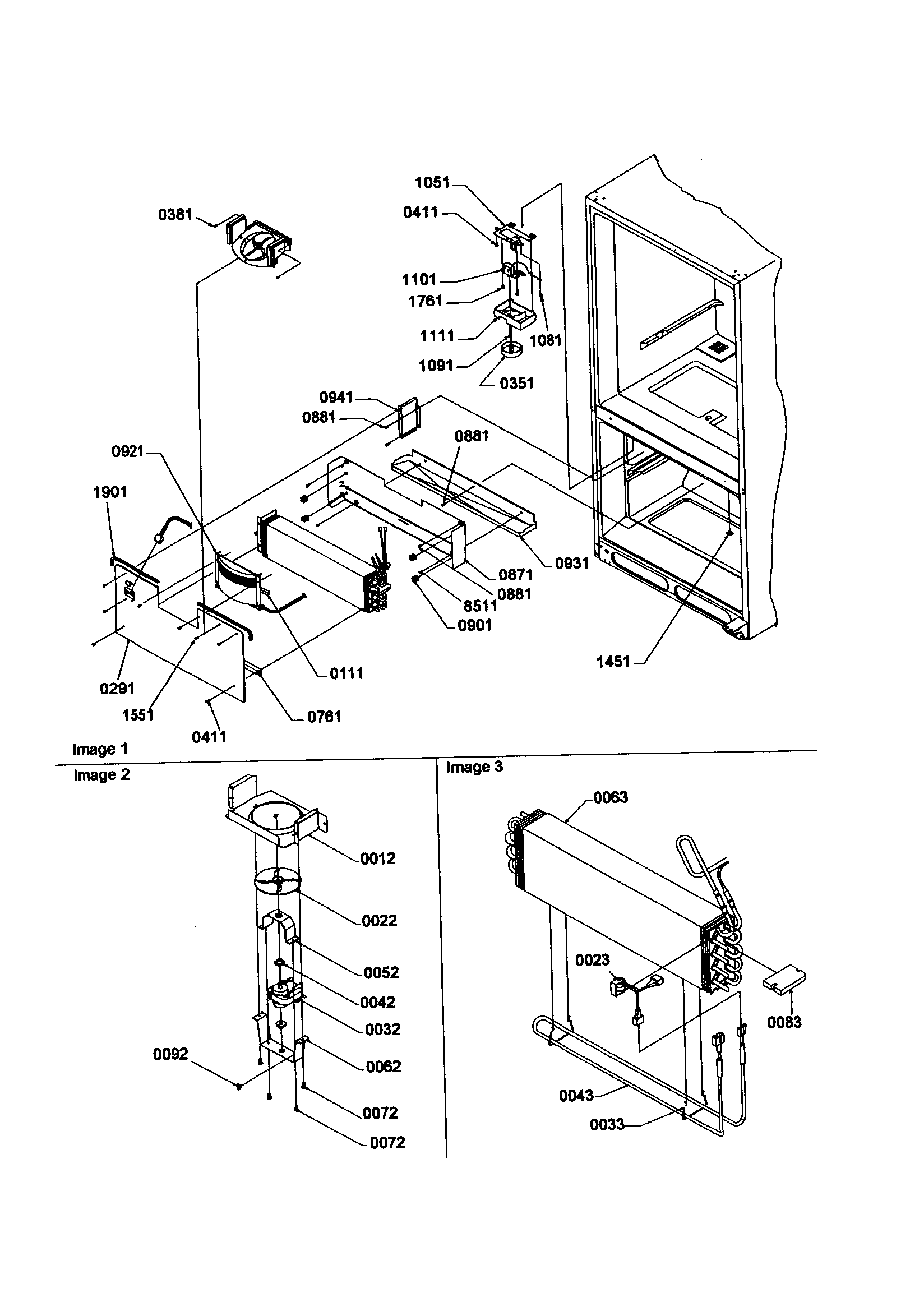 Kenmore 59668142890 evaporator and freezer control diagram
