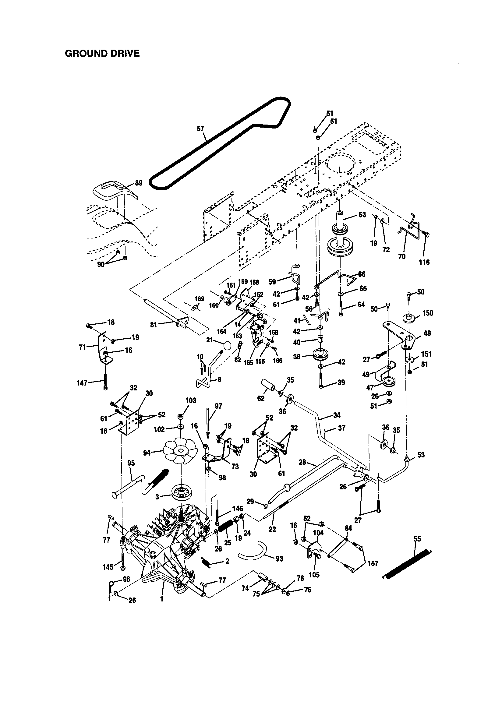Craftsman 917270841 ground drive diagram