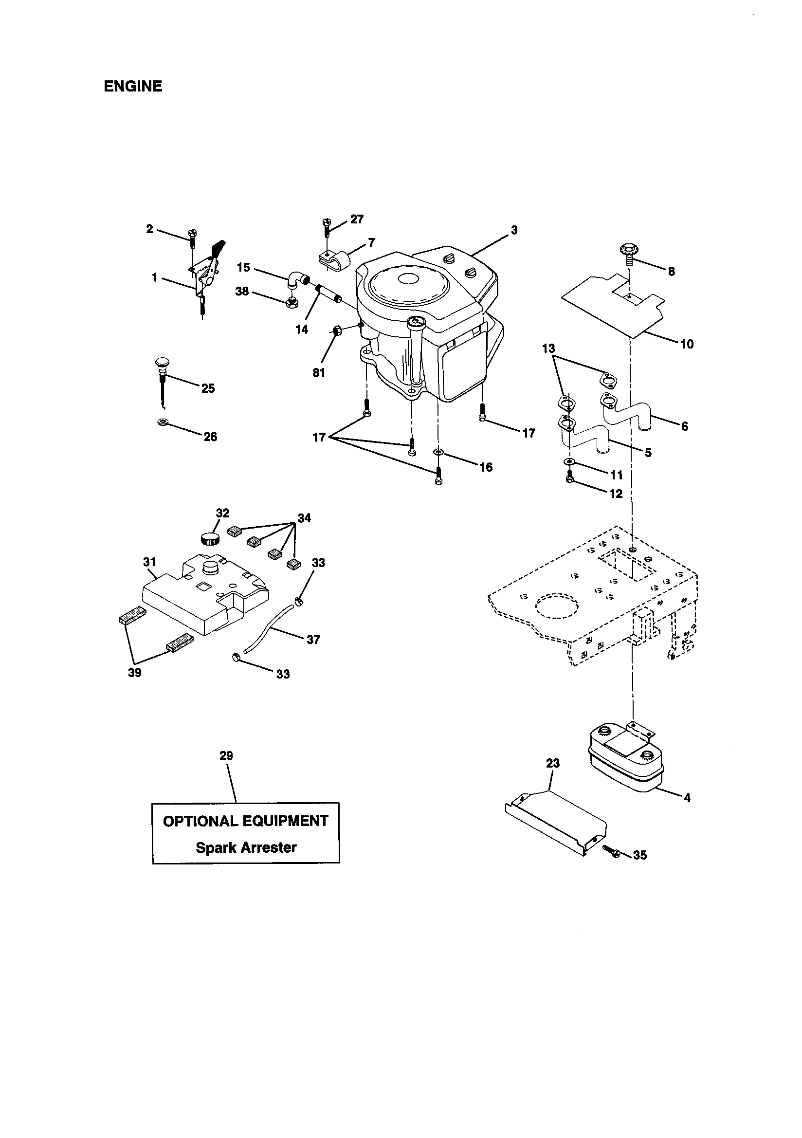 Craftsman 917270841 engine diagram