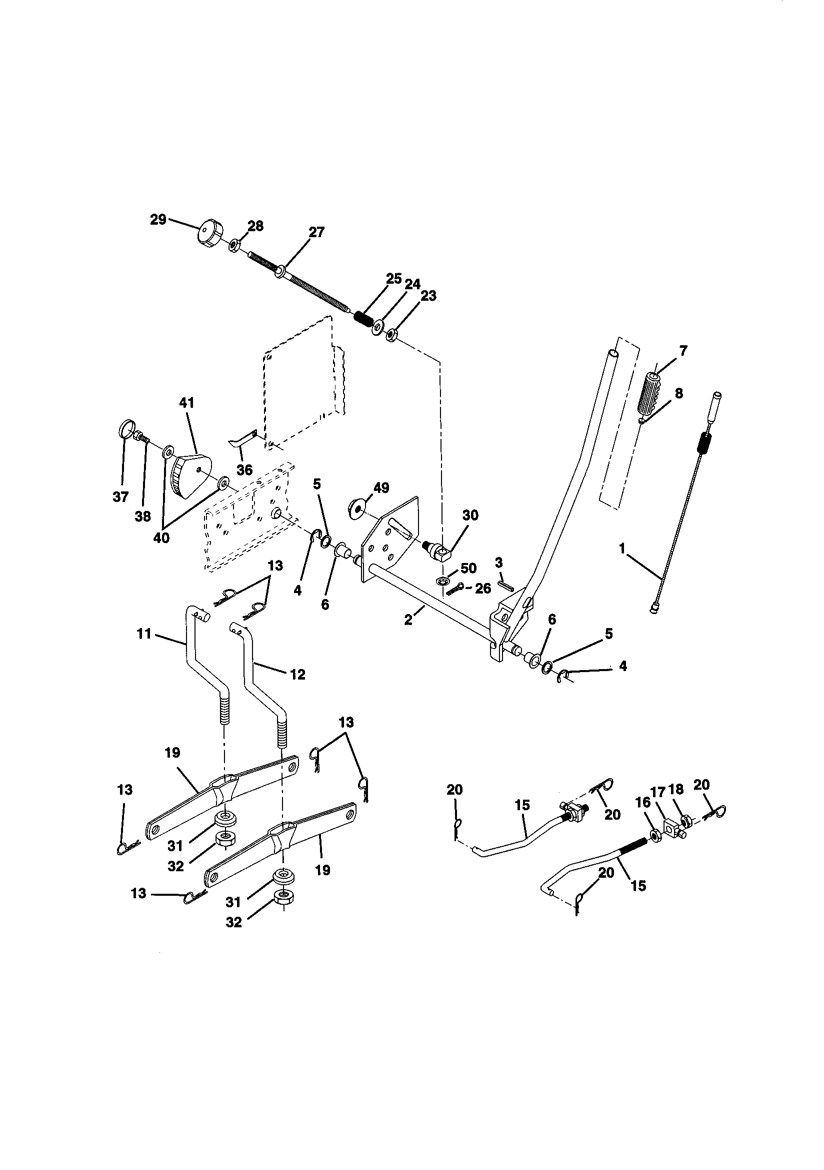 Craftsman 917270841 lift assembly diagram