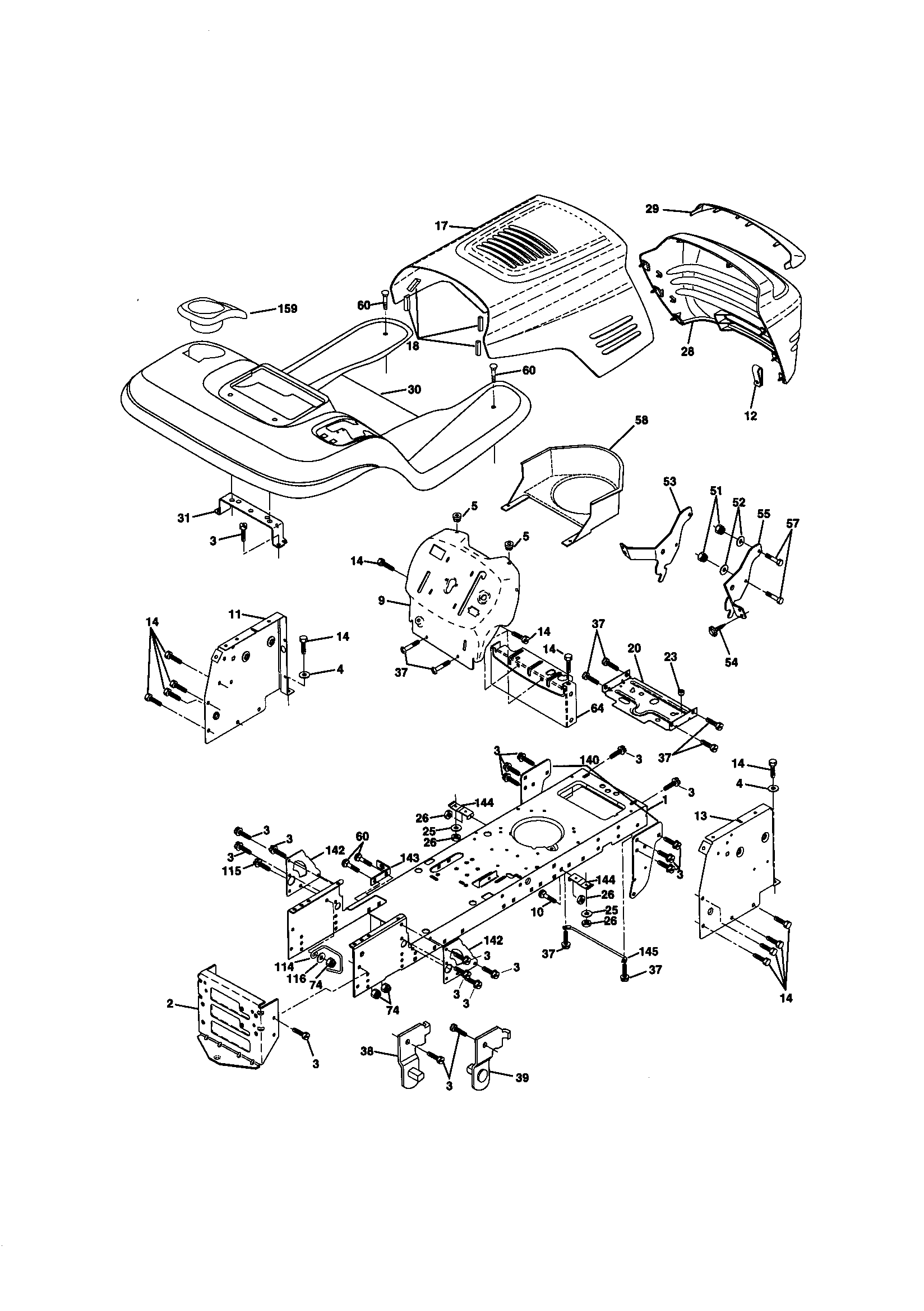 Craftsman 917270831 chassis and enclosures diagram