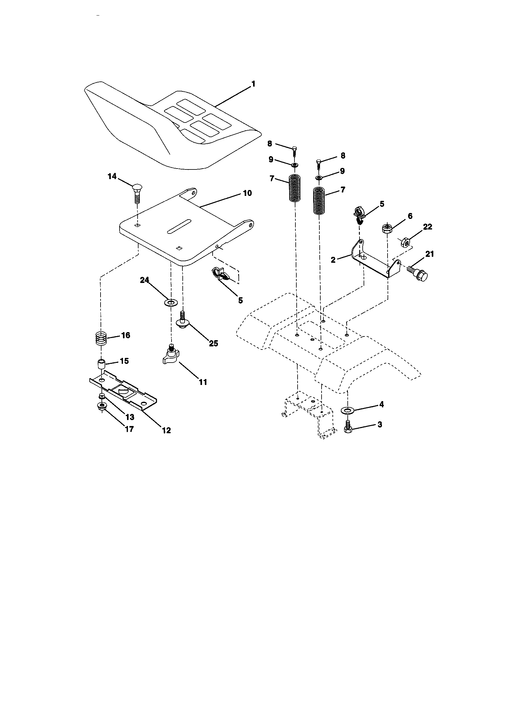 Craftsman 917270831 seat assembly diagram