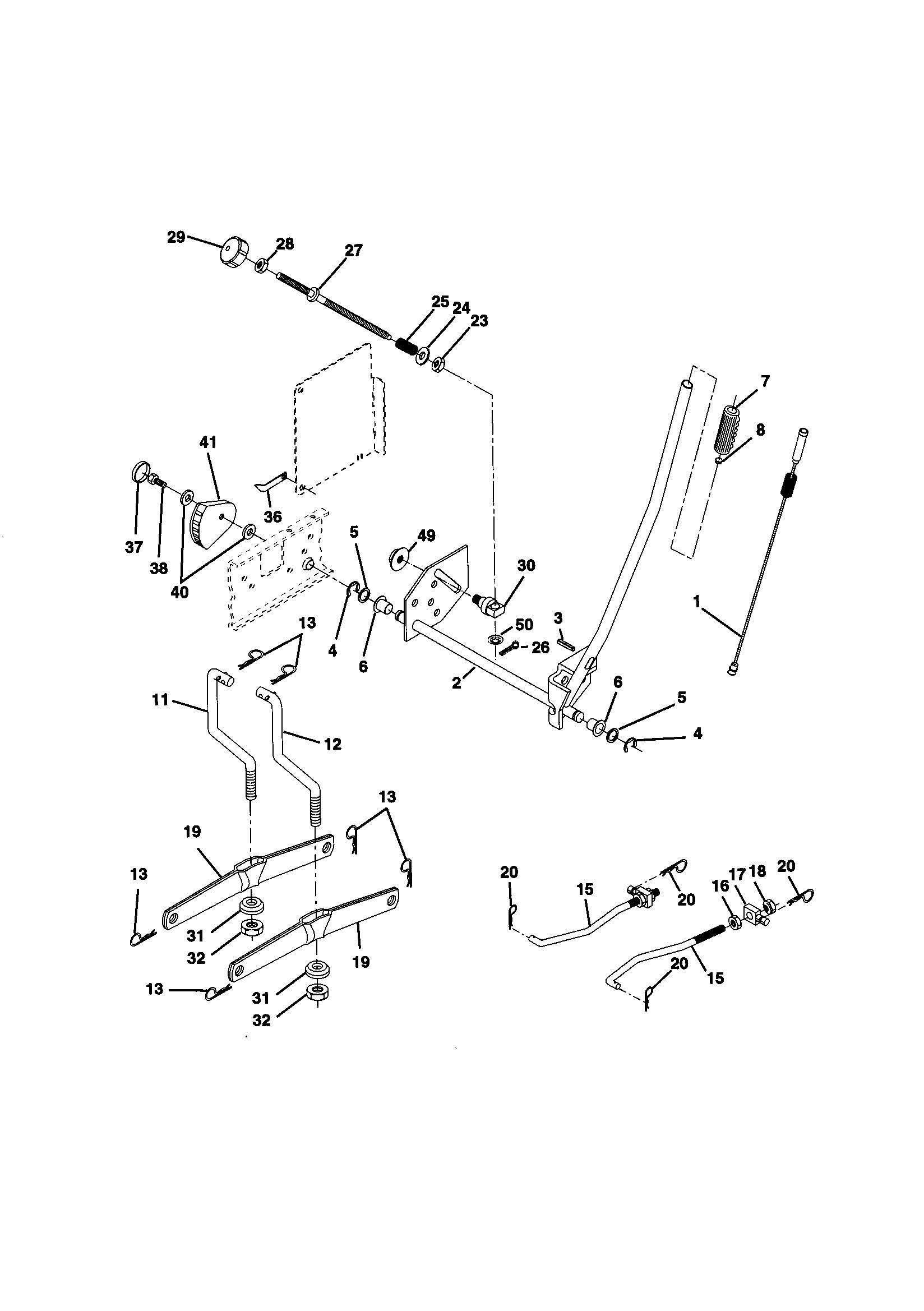 Craftsman 917270831 lift assembly diagram