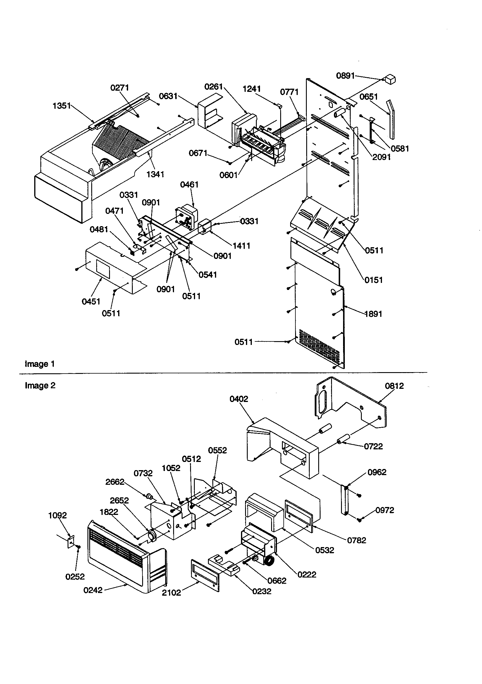 Amana SBDE21VPE-P1317201WE ice maker/control assy. diagram