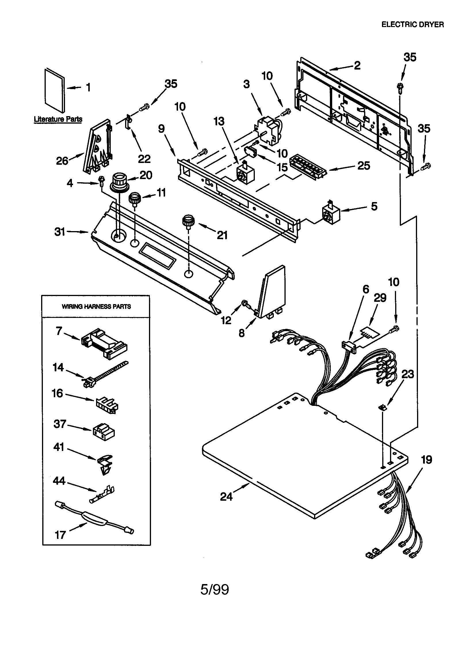Whirlpool GEC9858HQ0 top and console diagram