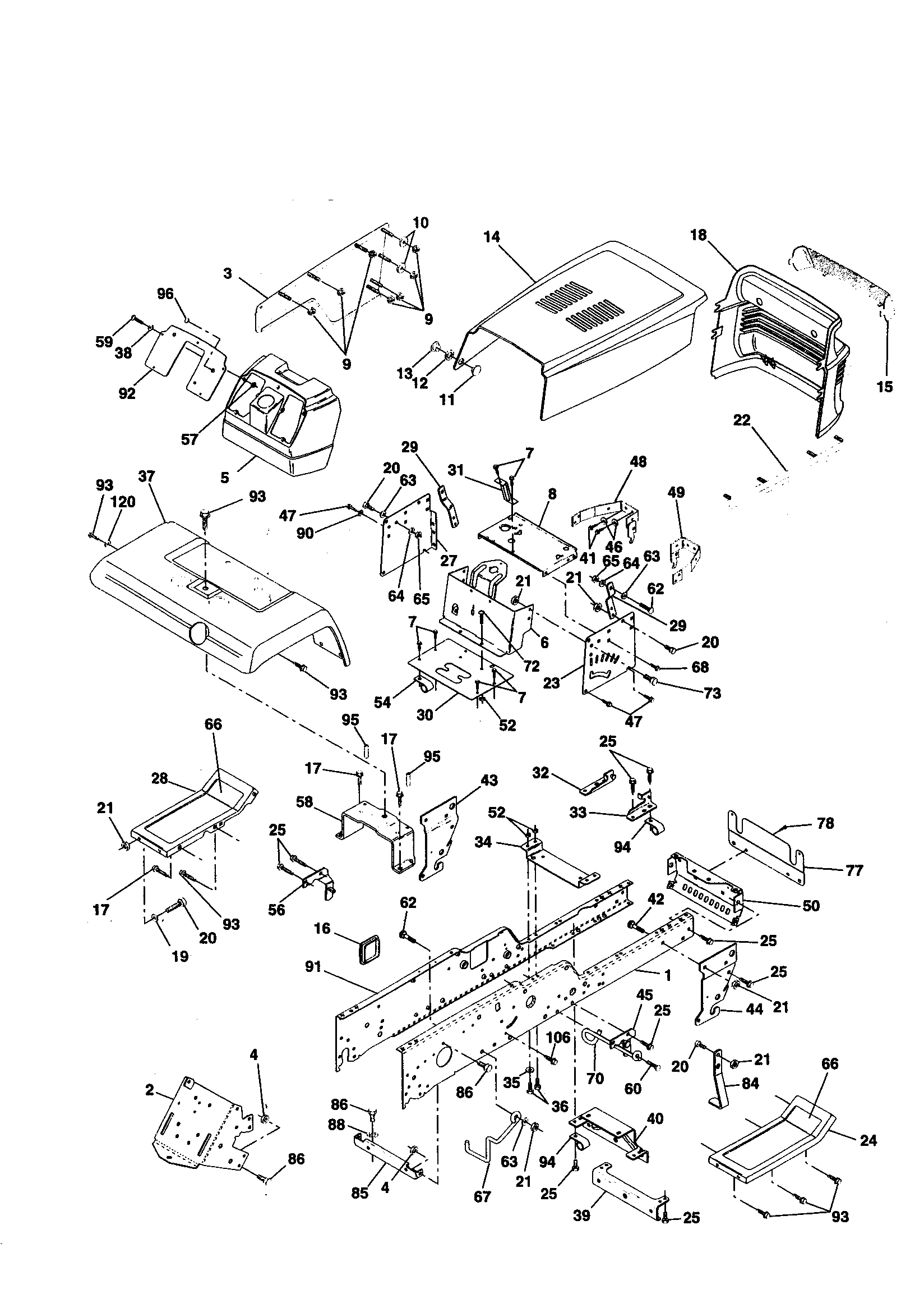 Craftsman 917257740 chassis and enclosures diagram
