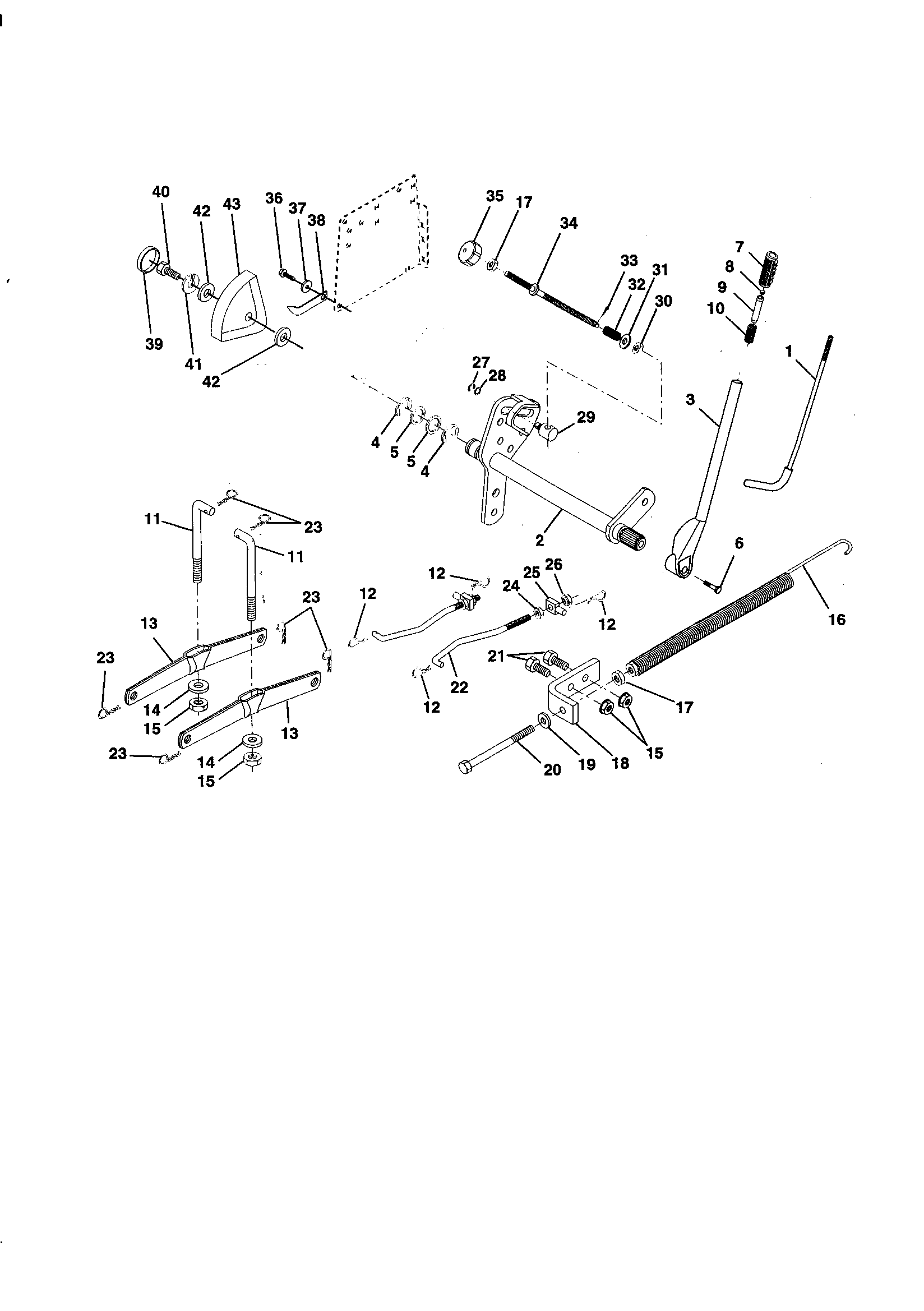 Craftsman 917257740 lift assembly diagram