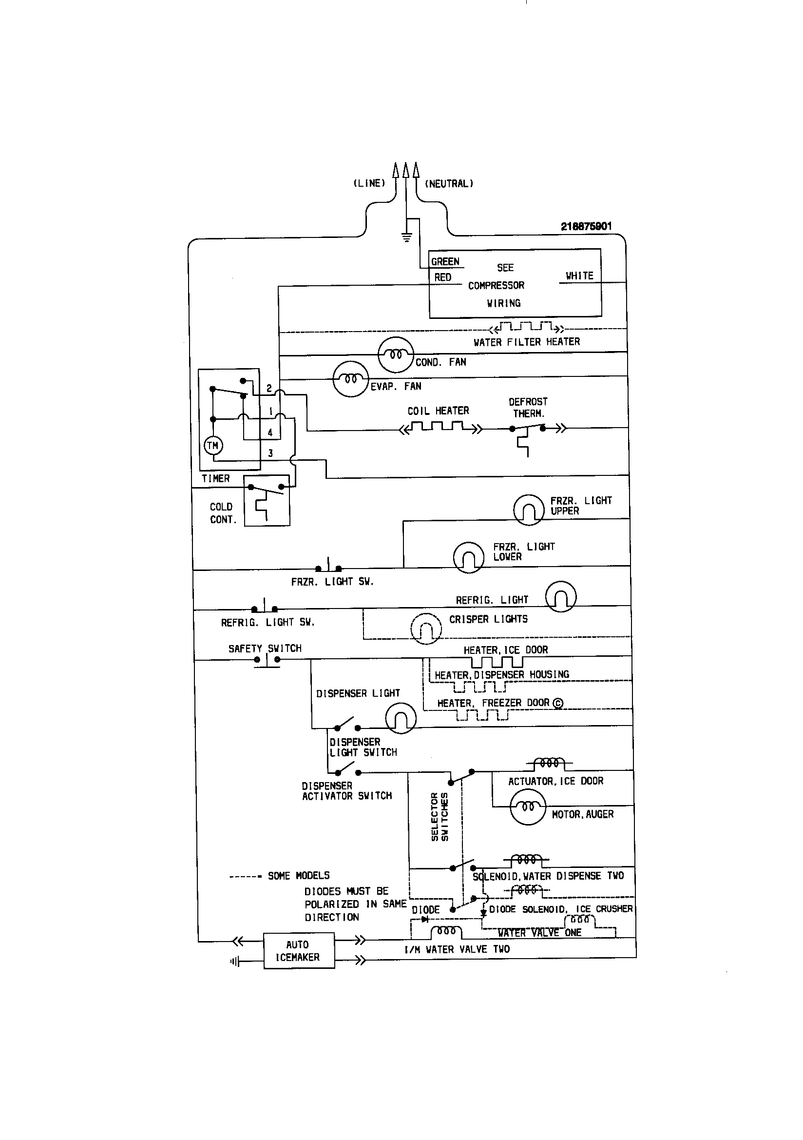 Kenmore 25359489990 wiring schematic diagram