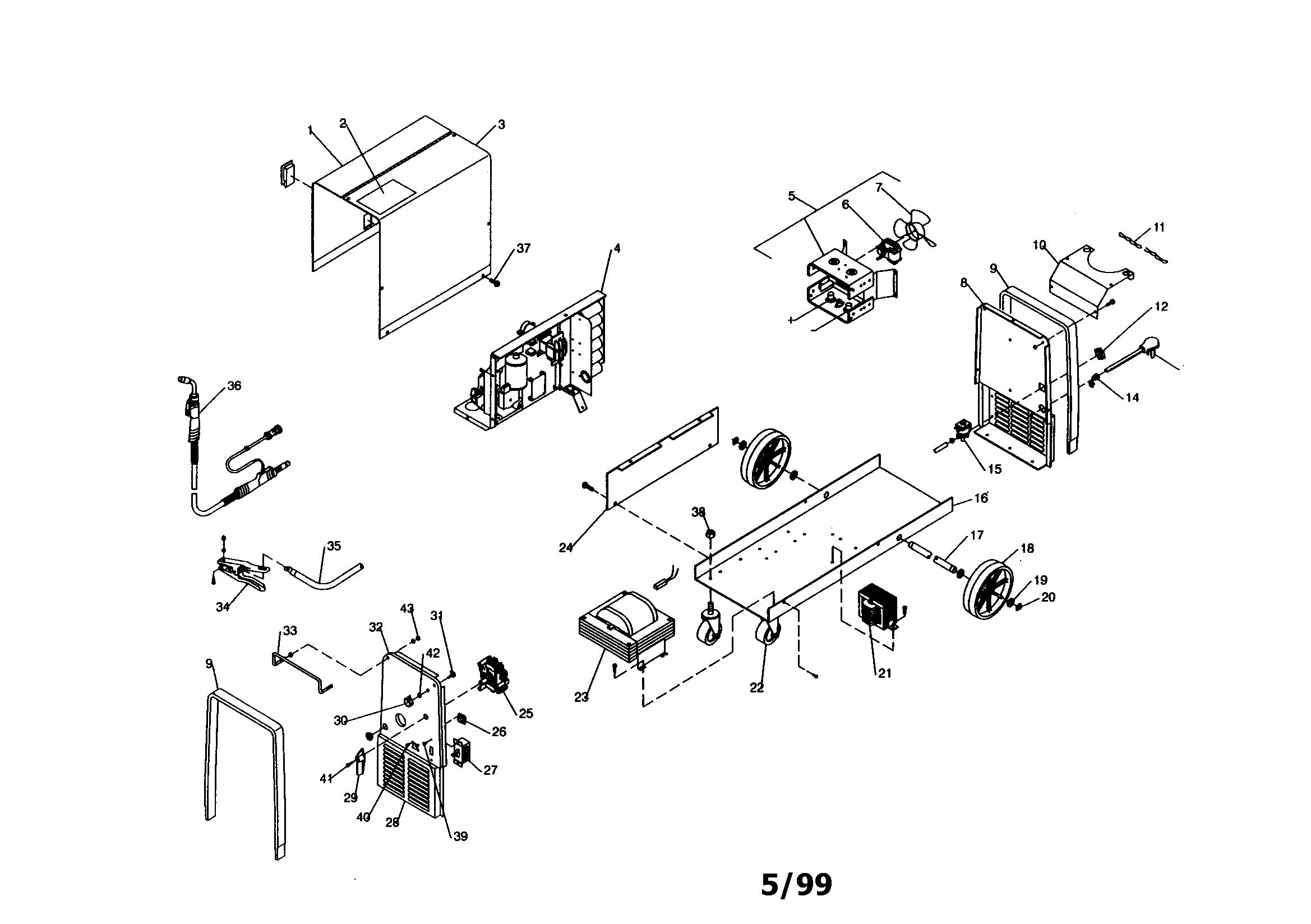 Craftsman 117205710 main assembly diagram