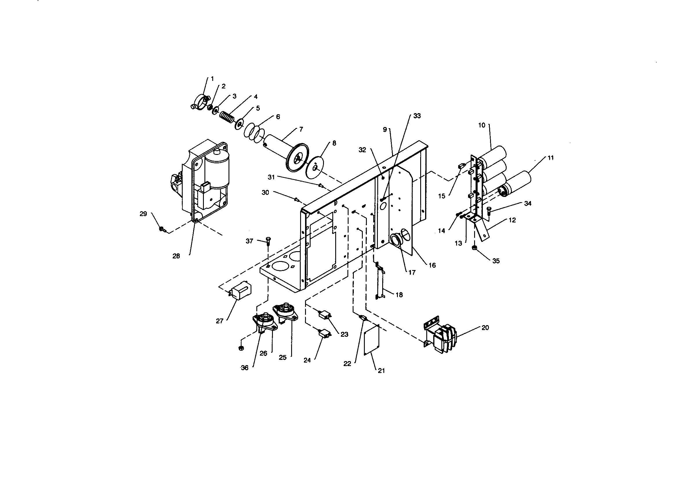 Craftsman 117205710 center baffle w/componetns diagram