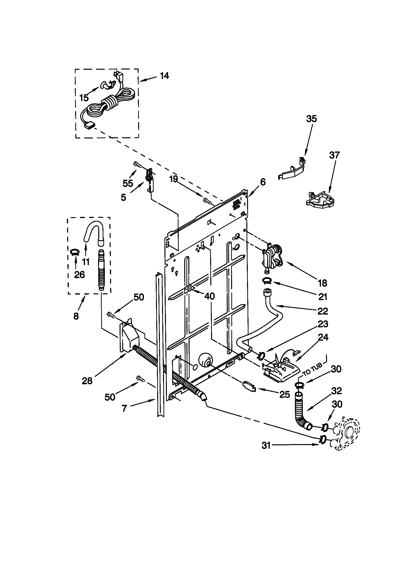 Kenmore 11029072990 rear panel diagram