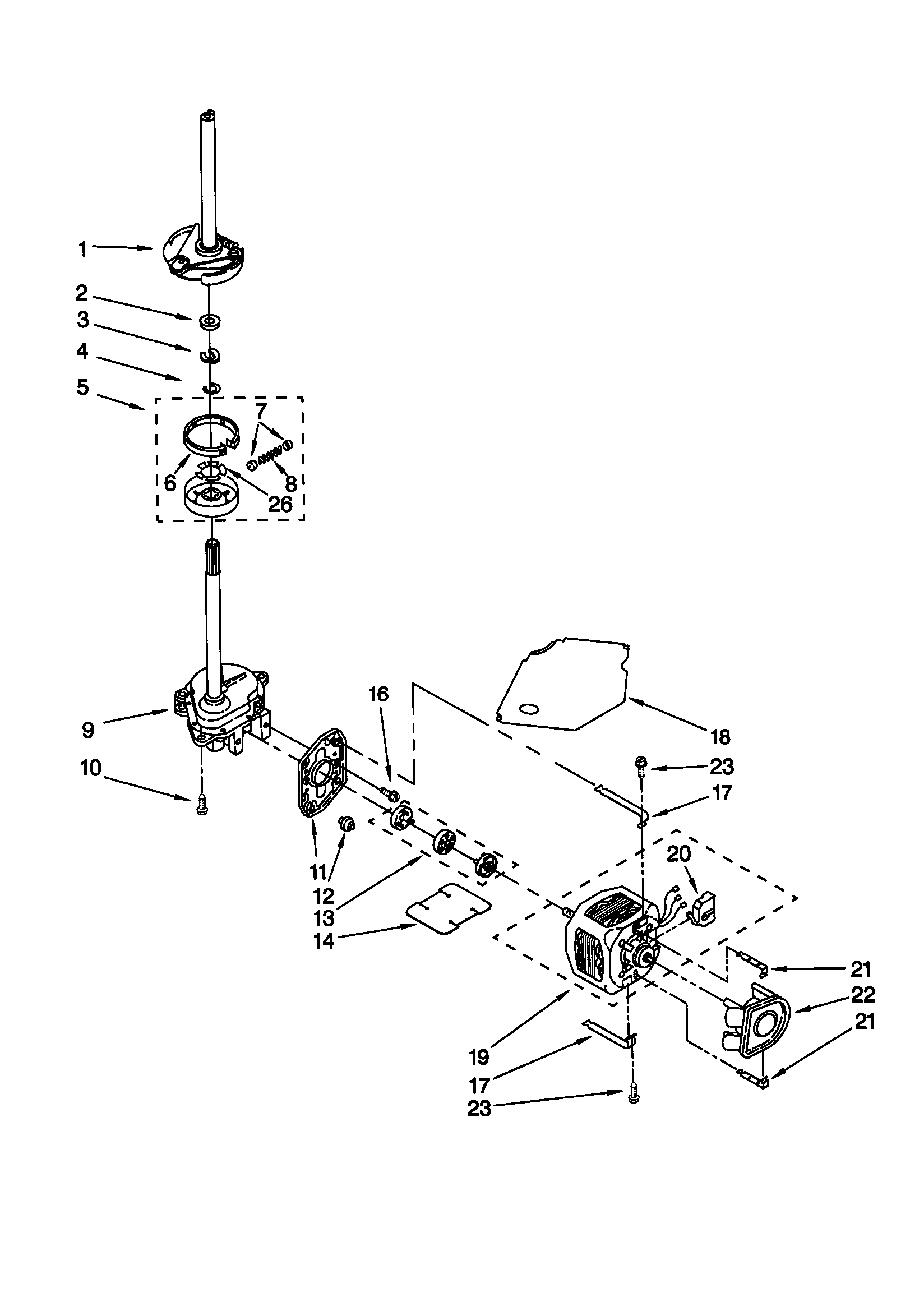 Kenmore 11029072990 brake/clutch/gearcase/motor/pump diagram