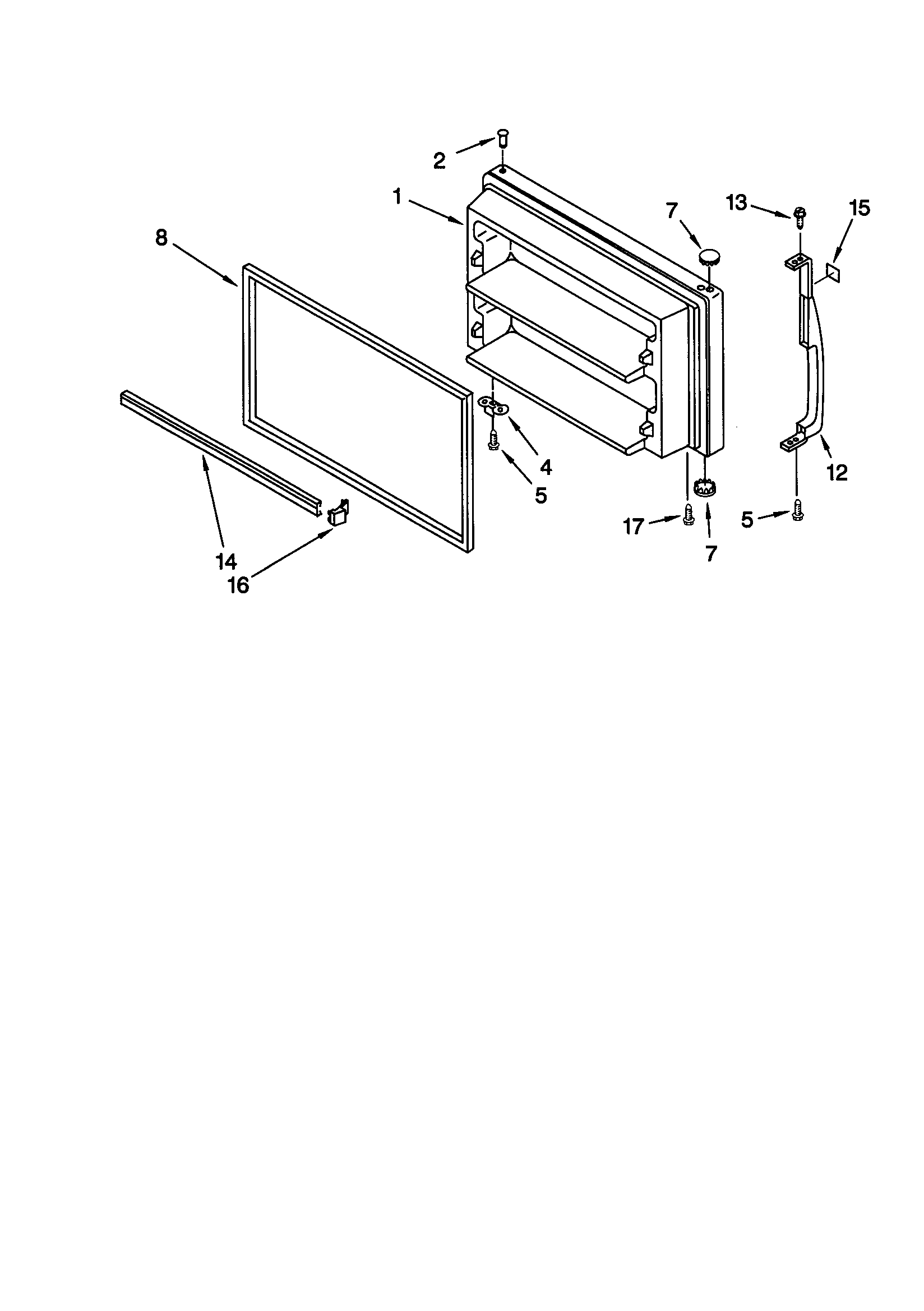 Kenmore 10669852990 freezer door diagram