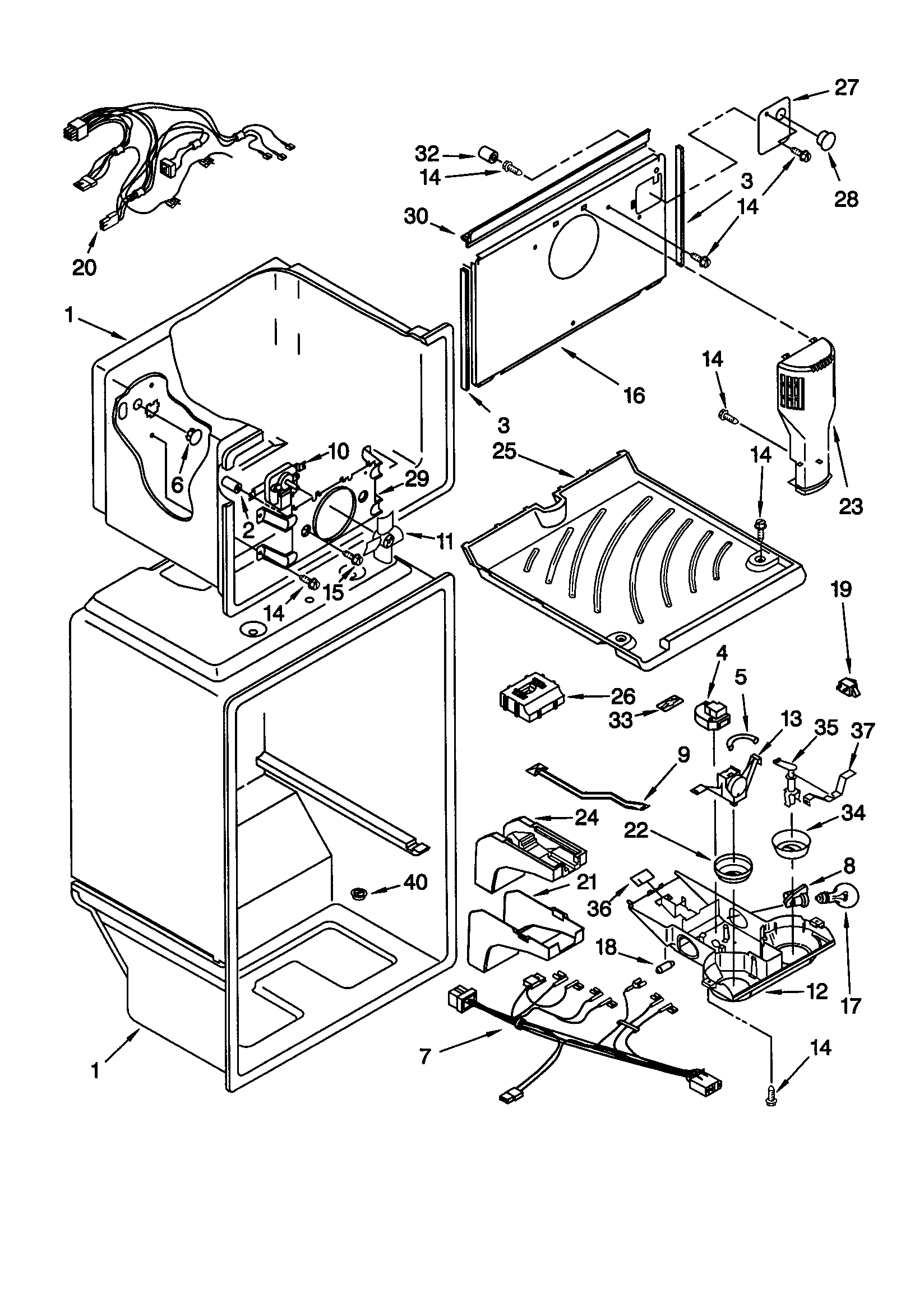 Kenmore 10669852990 liner diagram
