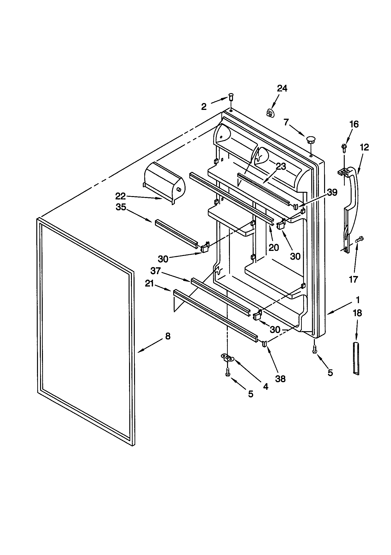 Kenmore 10669852990 refrigerator door diagram