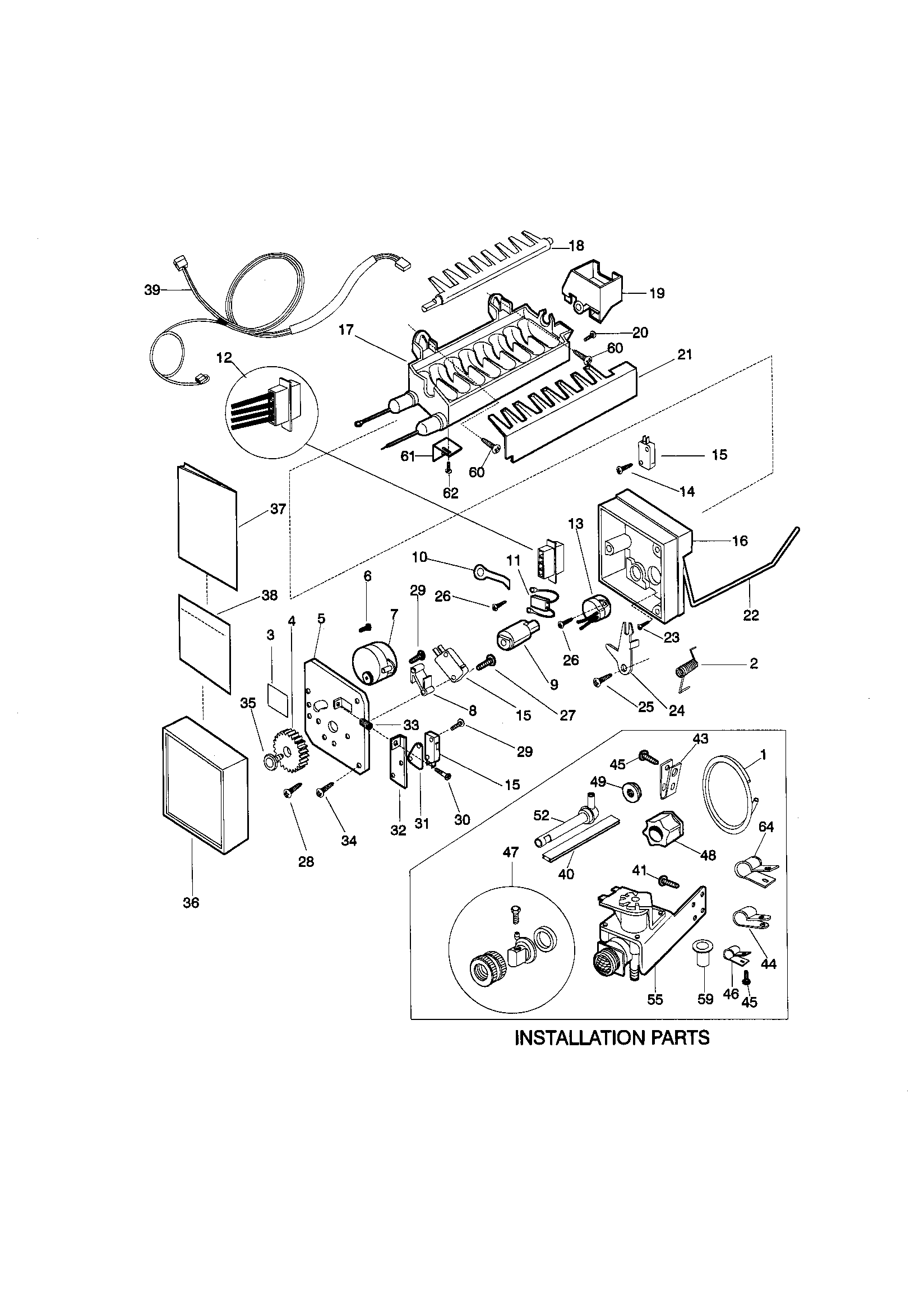 Kenmore 25338677893 icemaker diagram