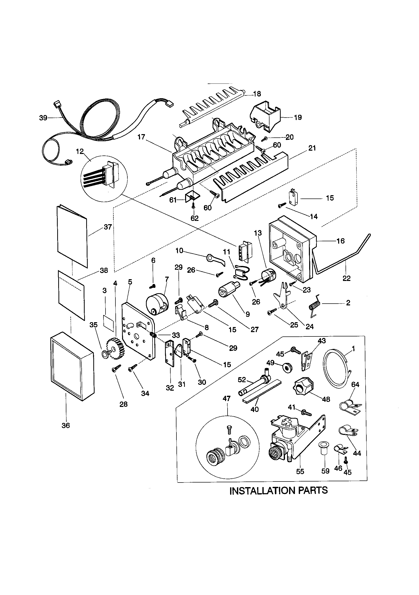 Kenmore 25338652993 icemaker diagram