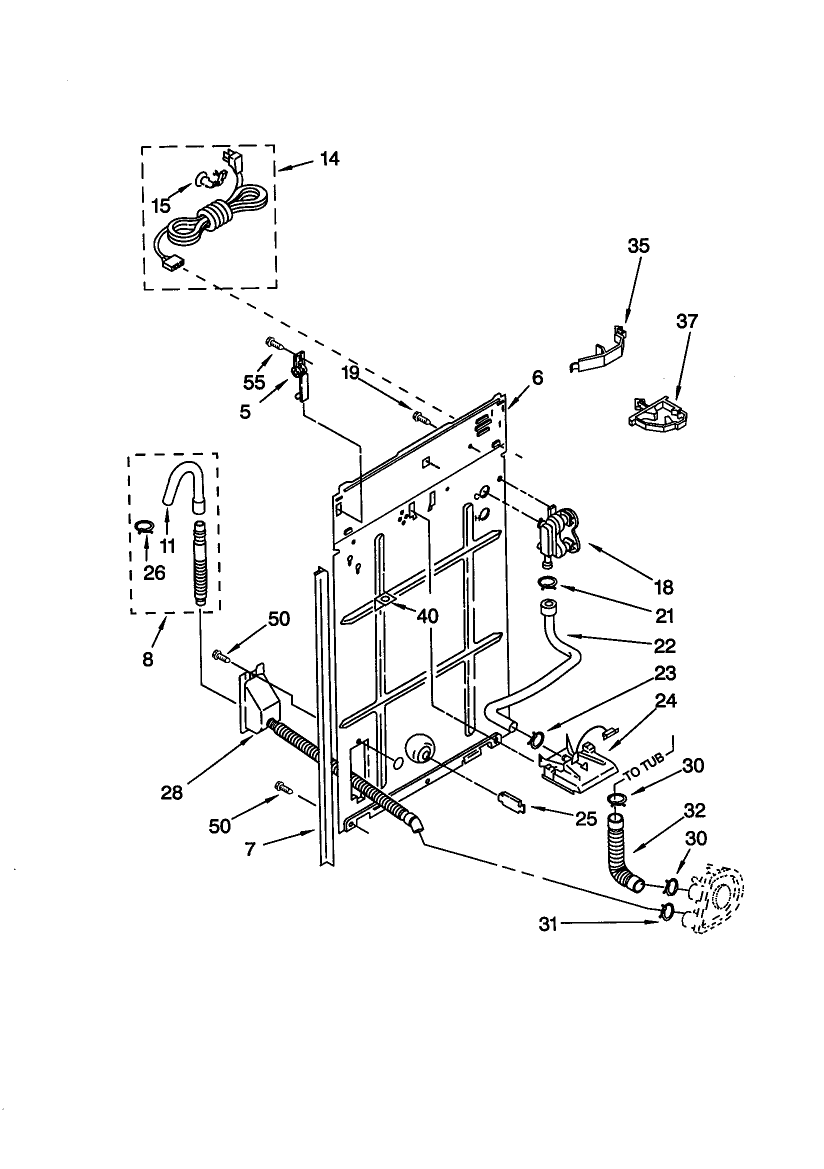 Kenmore 11029032990 rear panel diagram